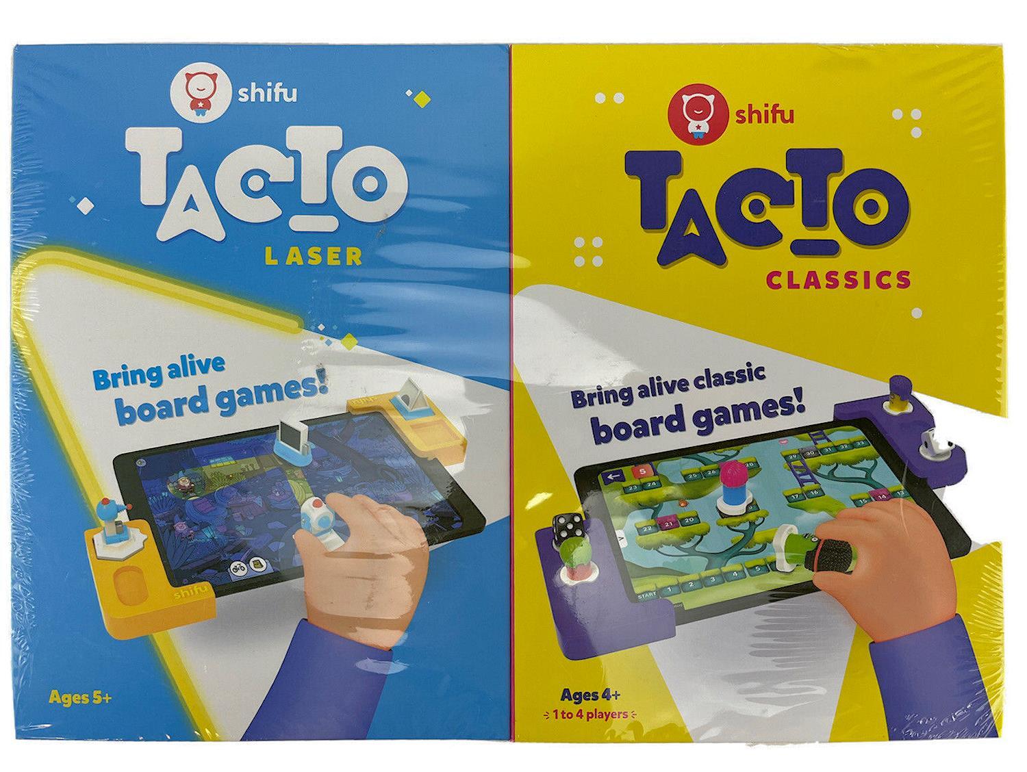 Shifu TacTo 2-in-1 Combo Laser + Classics Board Games – Tablet Not Included