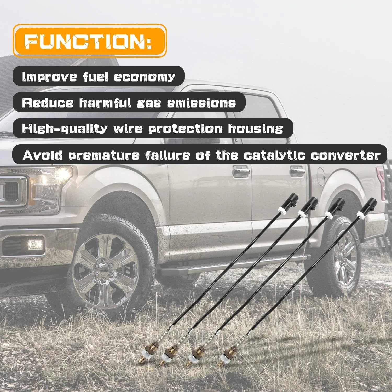 15717 Oxygen Sensor Downstream Upstream Compatible with Ford F150 F250 F350 Rang