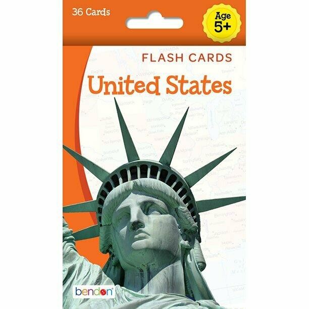 Buy 1 Get 2 Free Bendon United States Flashcards W/ Storage Box 5+