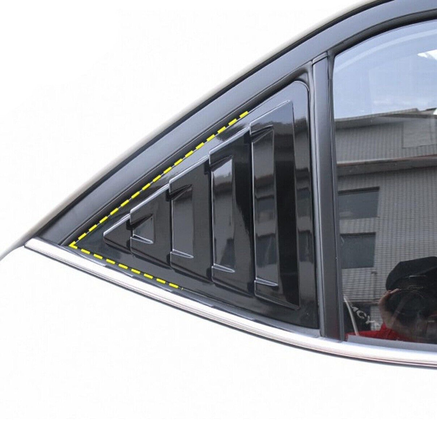 2Pcs Rear Side Vent Window Louvers Cover ABS Racing Style Scoop Trim for Toyo…