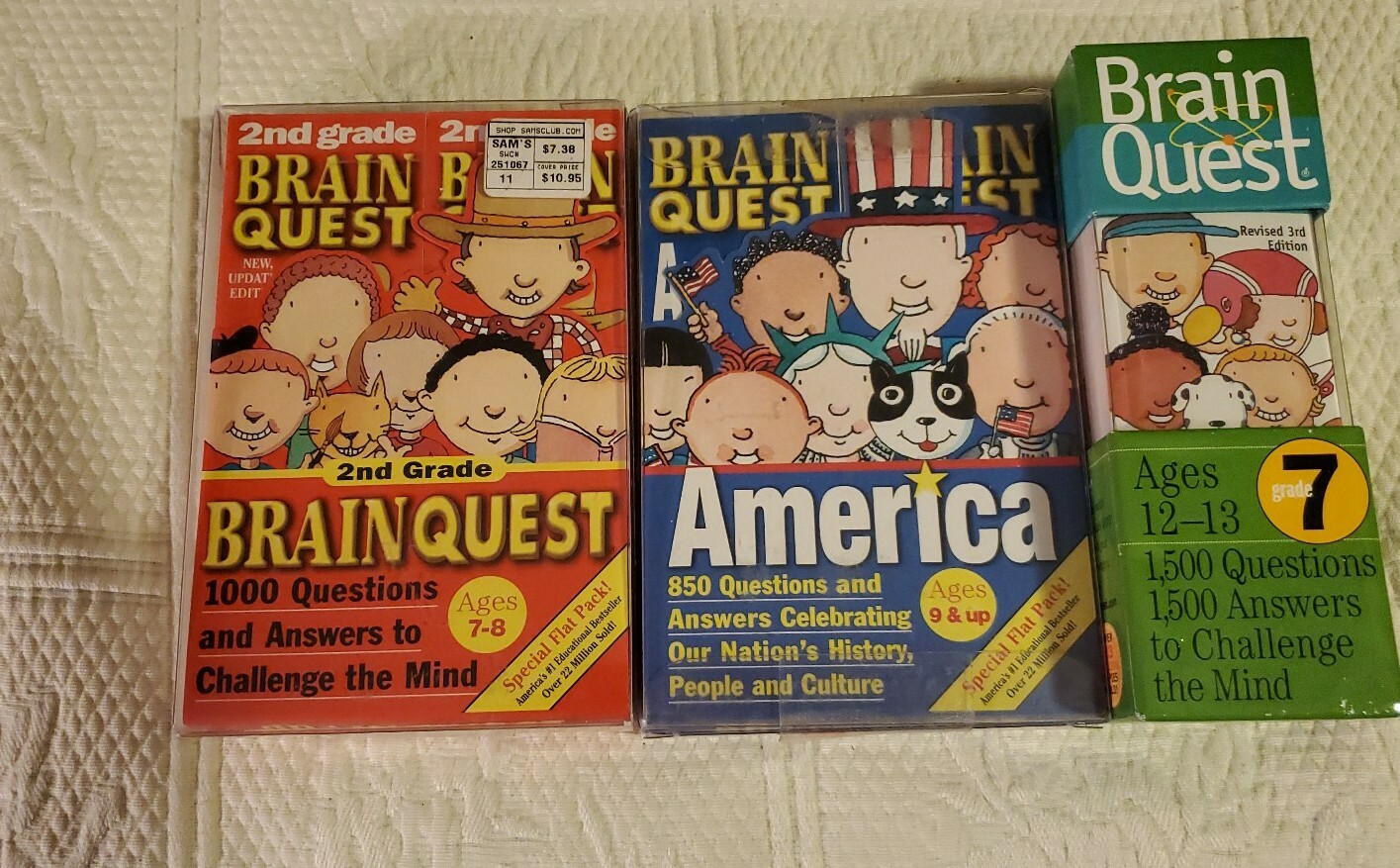 5 Decks of Brain Quest Cards: ages 7-8, 9 & up, 12 & 13