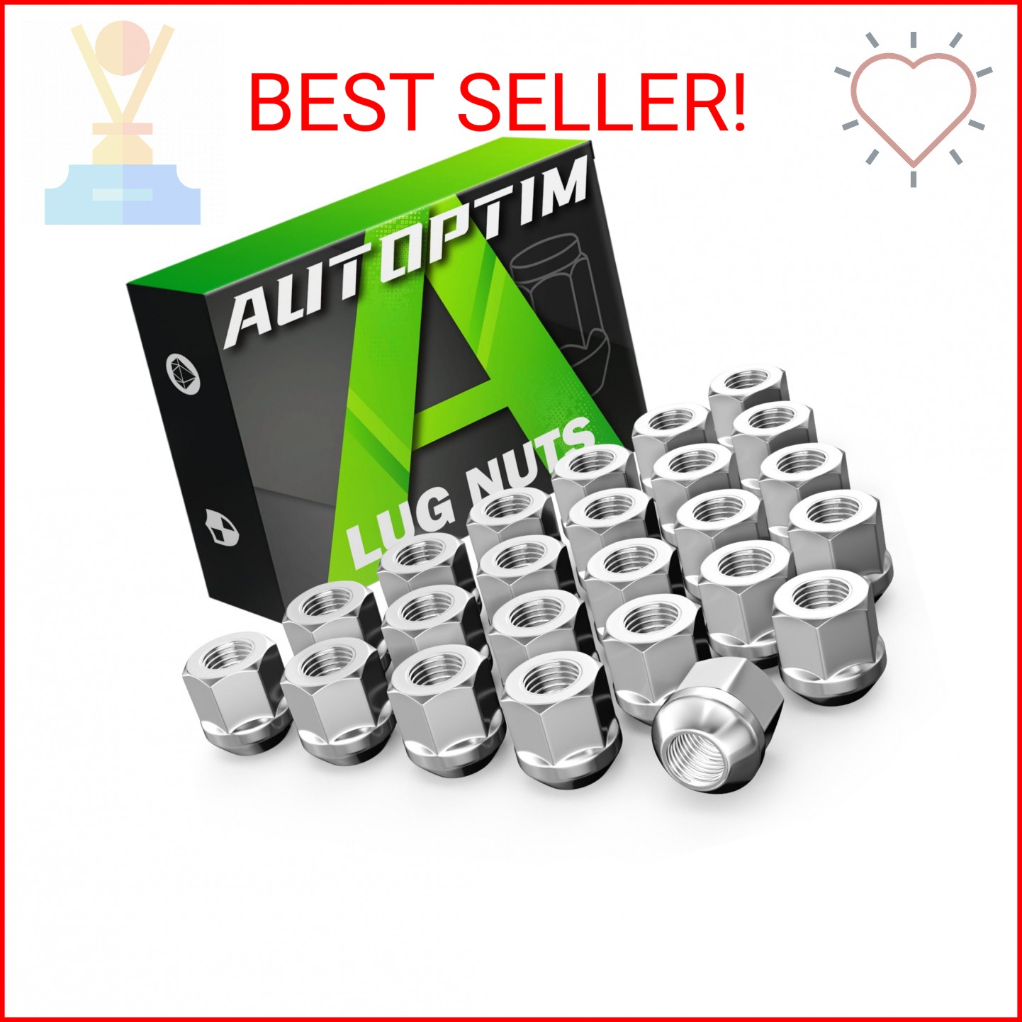 AUTOPTIM M14x1.5 24PCS Open End Lug Nuts – Replacement Chevy Silverado 1500 Taho