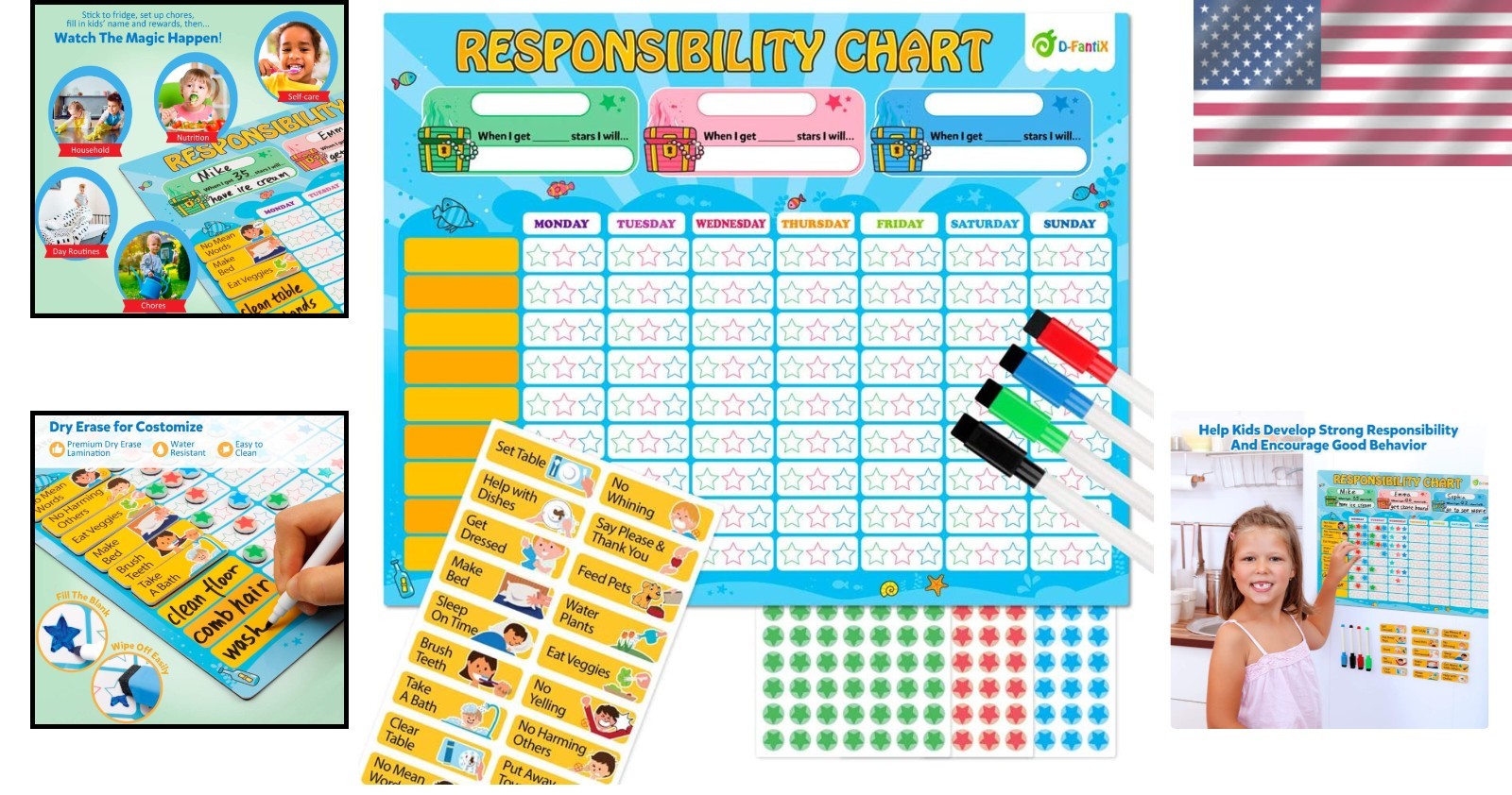 Magnetic Behavior Chart for Good Behavior and Daily Routine