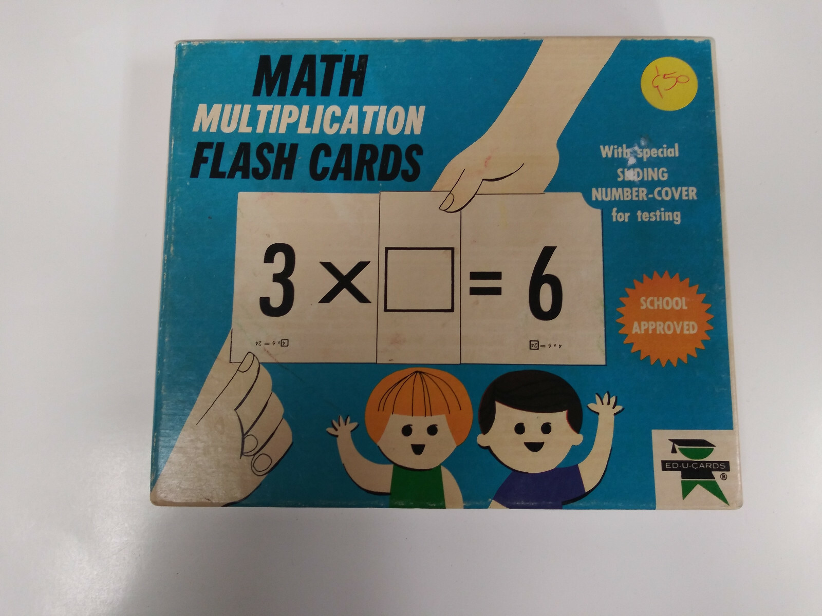 Math multiplication flashcards ed-u-cards 1976 Crayola cards vintage