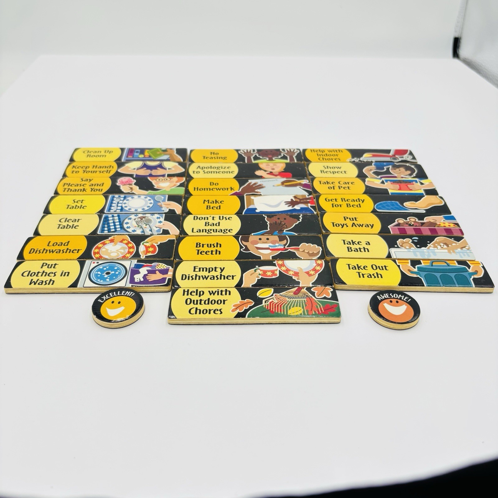 Melissa and Doug Lot of 24 My Magnetic Responsibility Chore Chart Magnets
