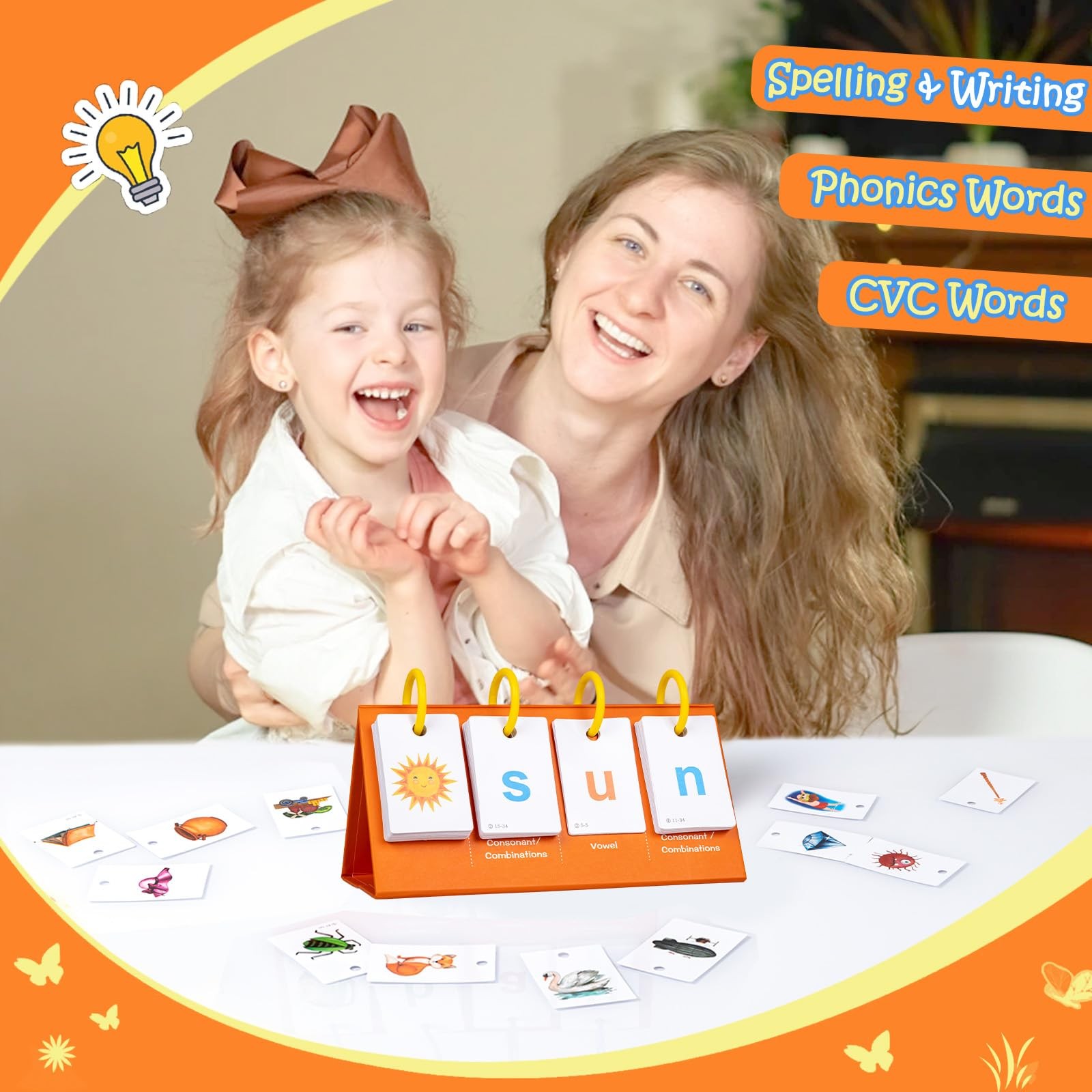 Phonics Flash Cards for Kids 3-8, Sight Words Flash Cards for Kindergarten 1s…