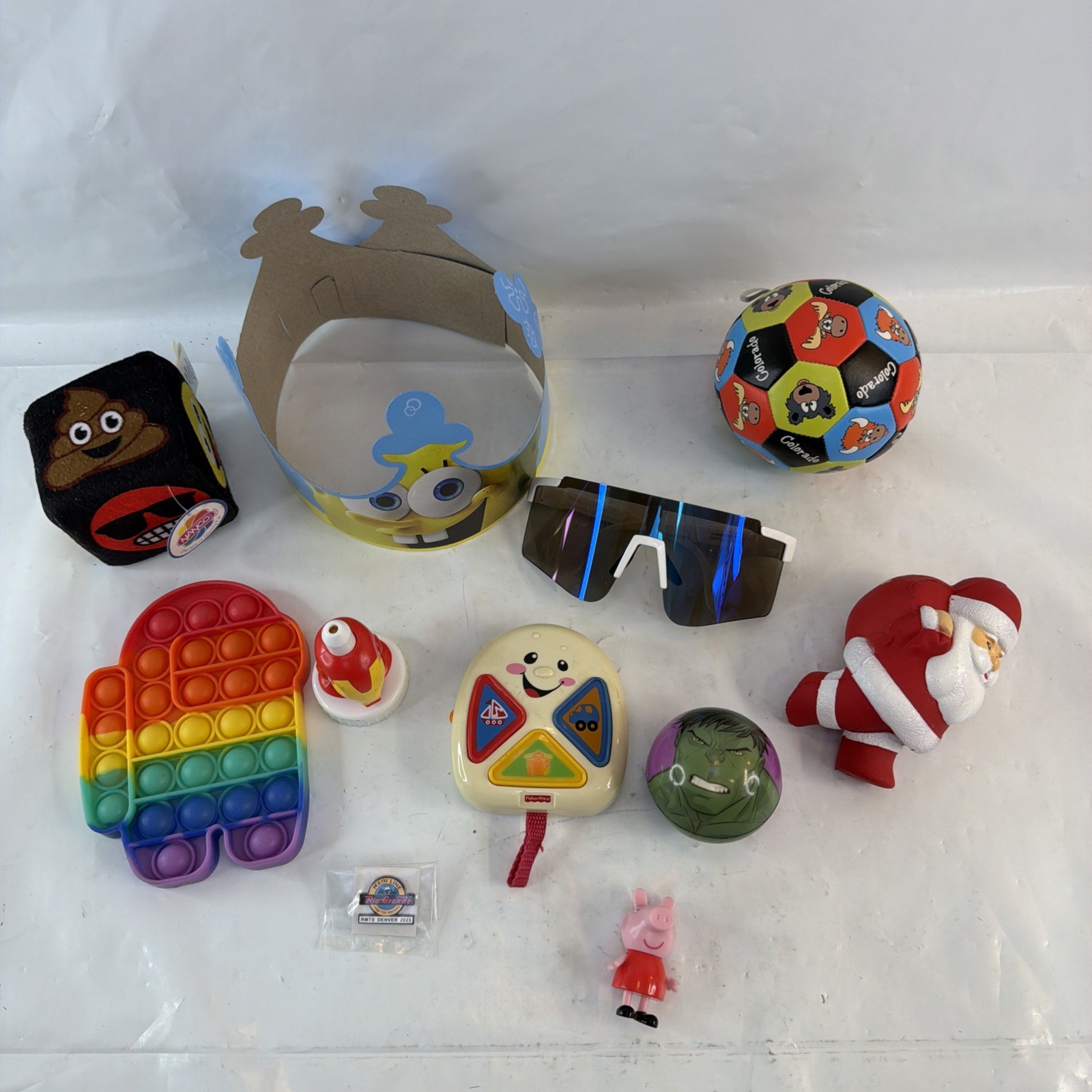 Mixed Kids Toy Lot Pop It Fidget Toys SpongeBob Peppa Pig Sensory Prize Box