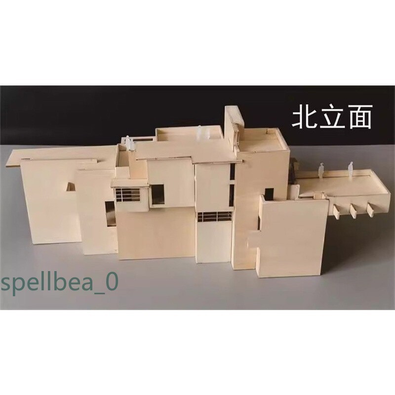 1:75 1:100 Villa 3D Wooden DIY Building Model Kits Assembly Kits Set Toys Gift
