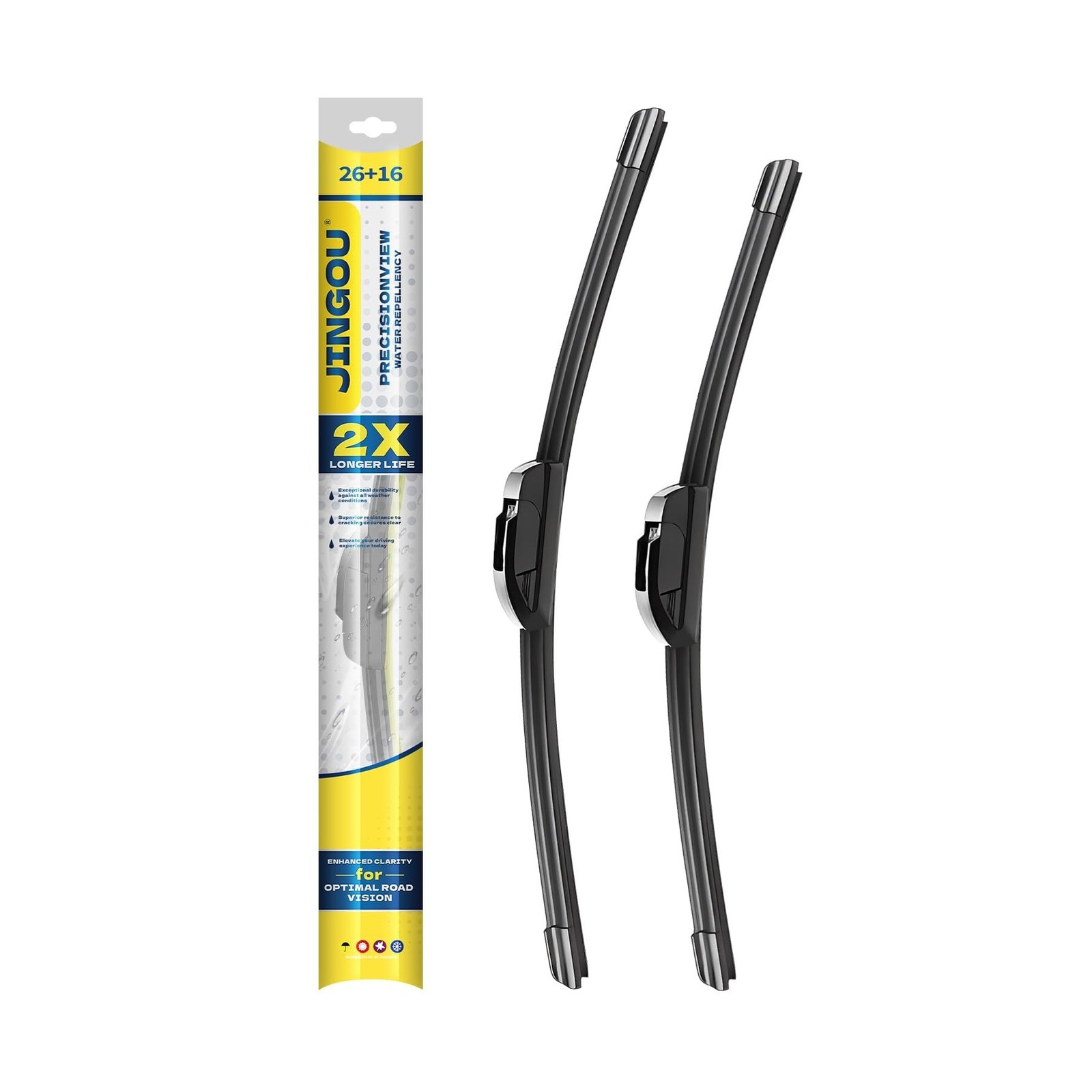 26″ + 16″ Front Windshield Wiper Blades Compatible with 2009-2018 Coro…