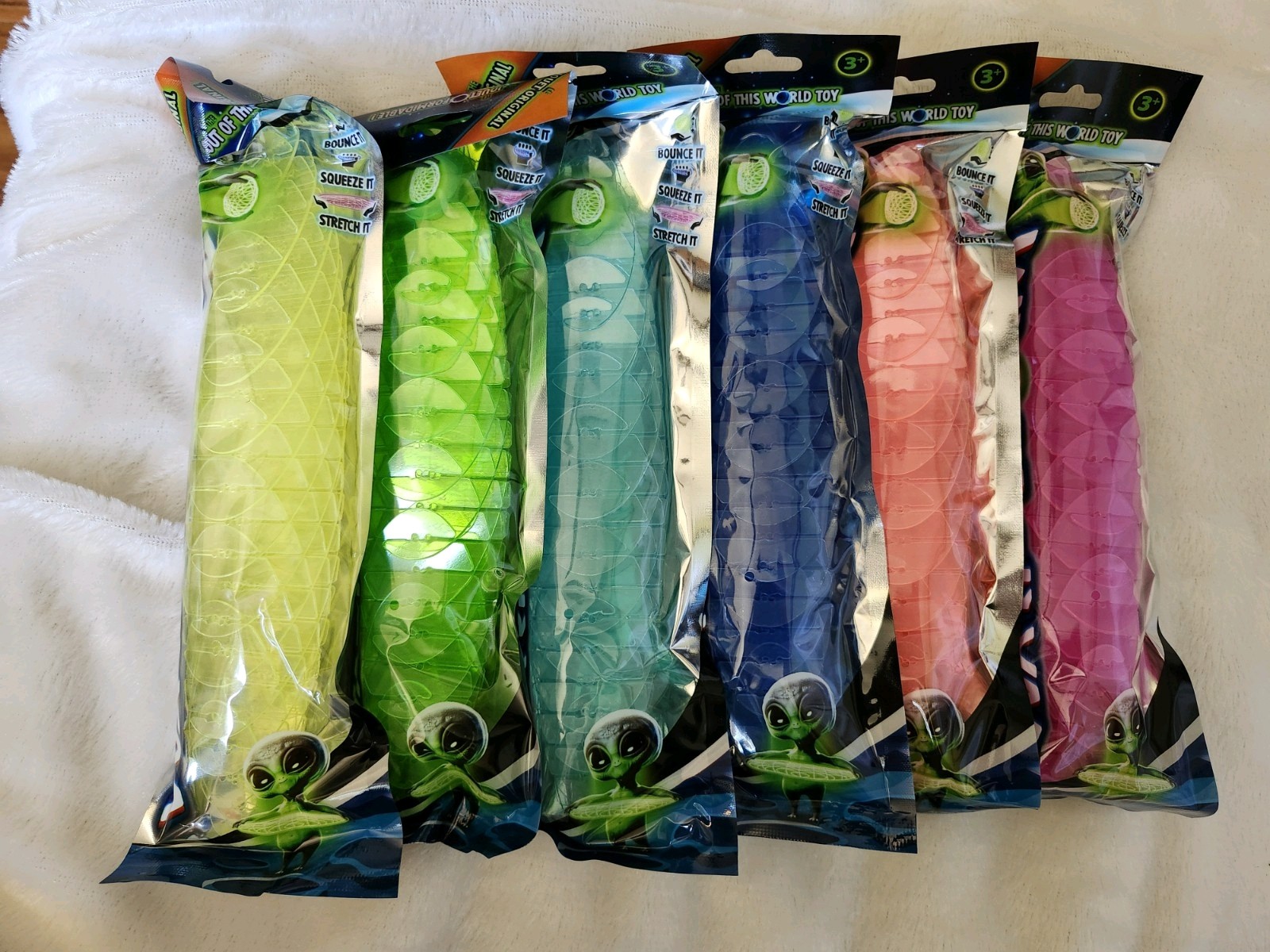 New Fidget Toy Warp Worm Sensory Stress Relief Flexible (set of 3)