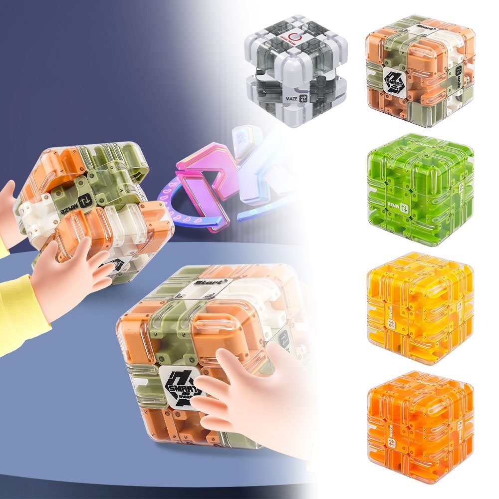 Large 3D Labyrinth Puzzle Maze Cube-Engaging Brain Teaser Toy,Improve Spatial JQ