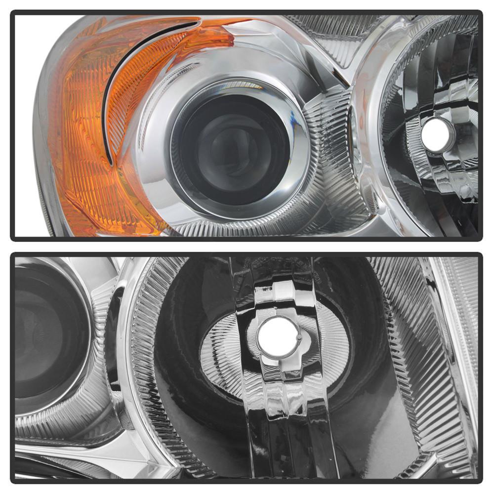 2009-2012 Toyota Rav4 Headlight Assembly Chrome Housing Amber Corner Pair