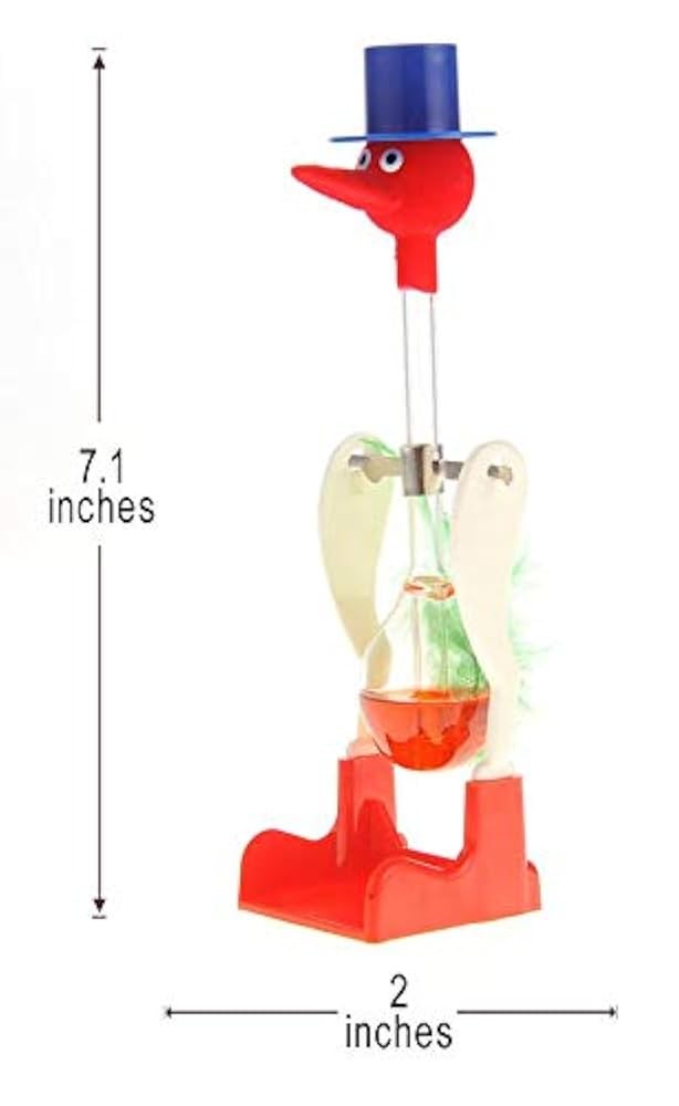 3 Classic Head Dunk Perpetual Motion Science Toy Retro Physics Desk Gadget Gift