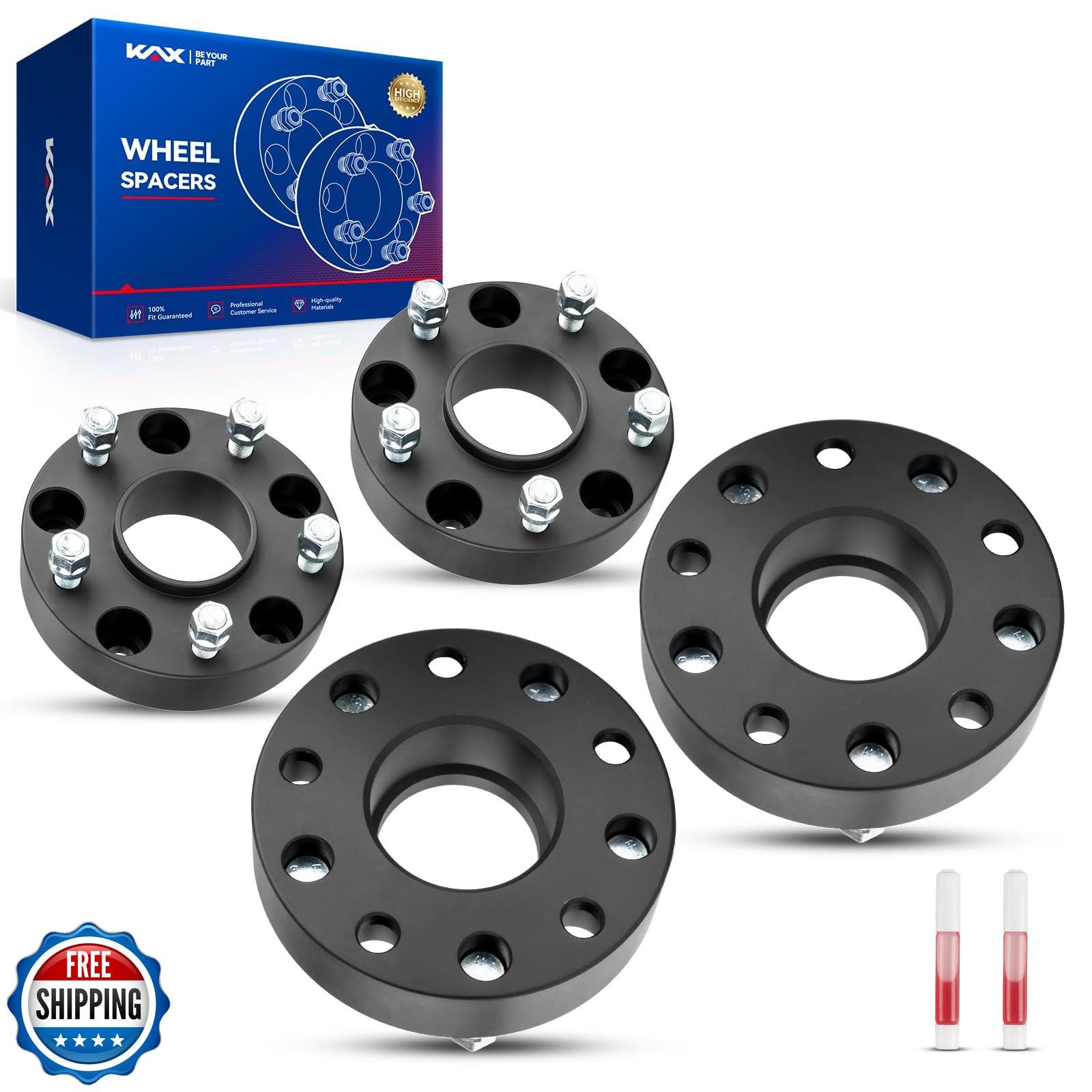 KAX 5×5.5 Wheel Spacers 1.5 inch, Hub Centric Wheel Spacers with 9/16″ x18 St
