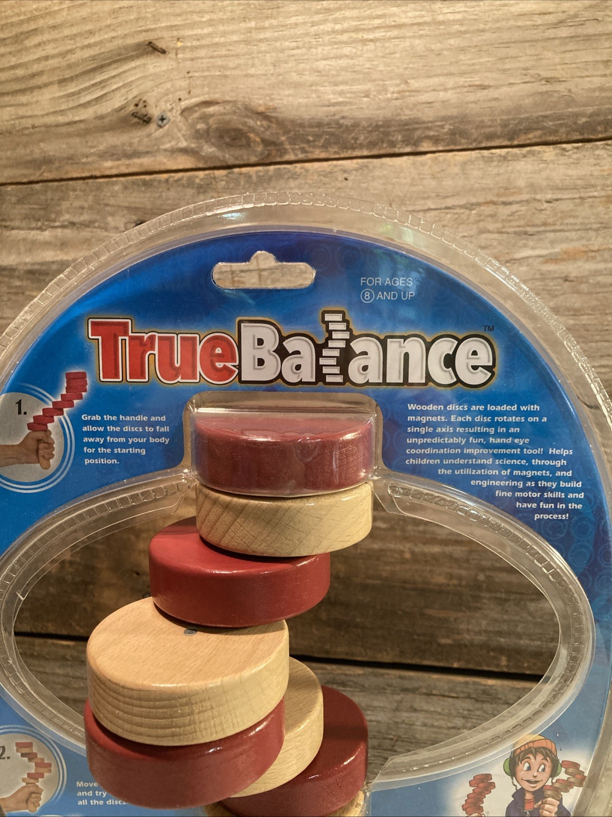 True Balance Coordination STEM Wooden Game Toy Red Fine Motor Skills By Excite