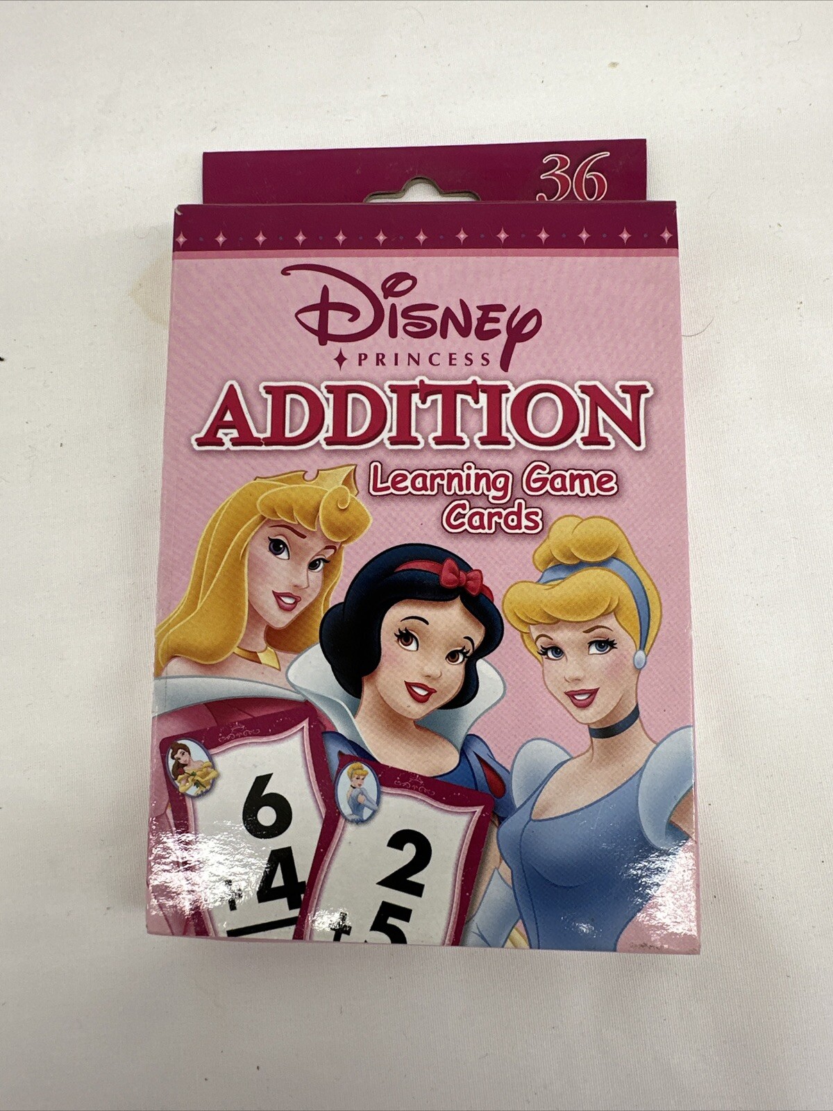 Disney Princess Addition Learning Cards Game Numbers 36 Cards Educational