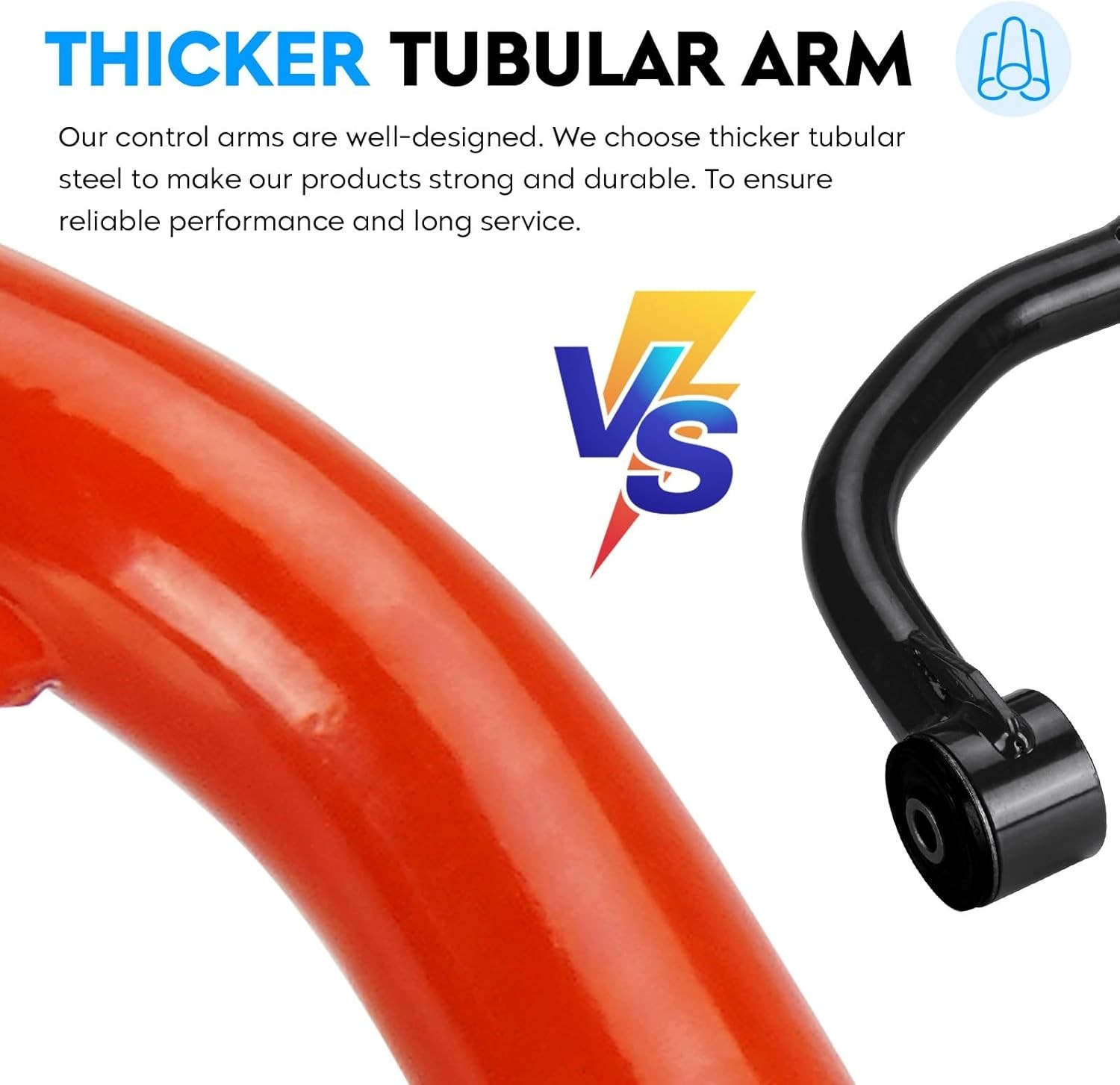 Front Upper Control Arms with Ball Joints Lift 2-4 Inch for Toyota Tundra