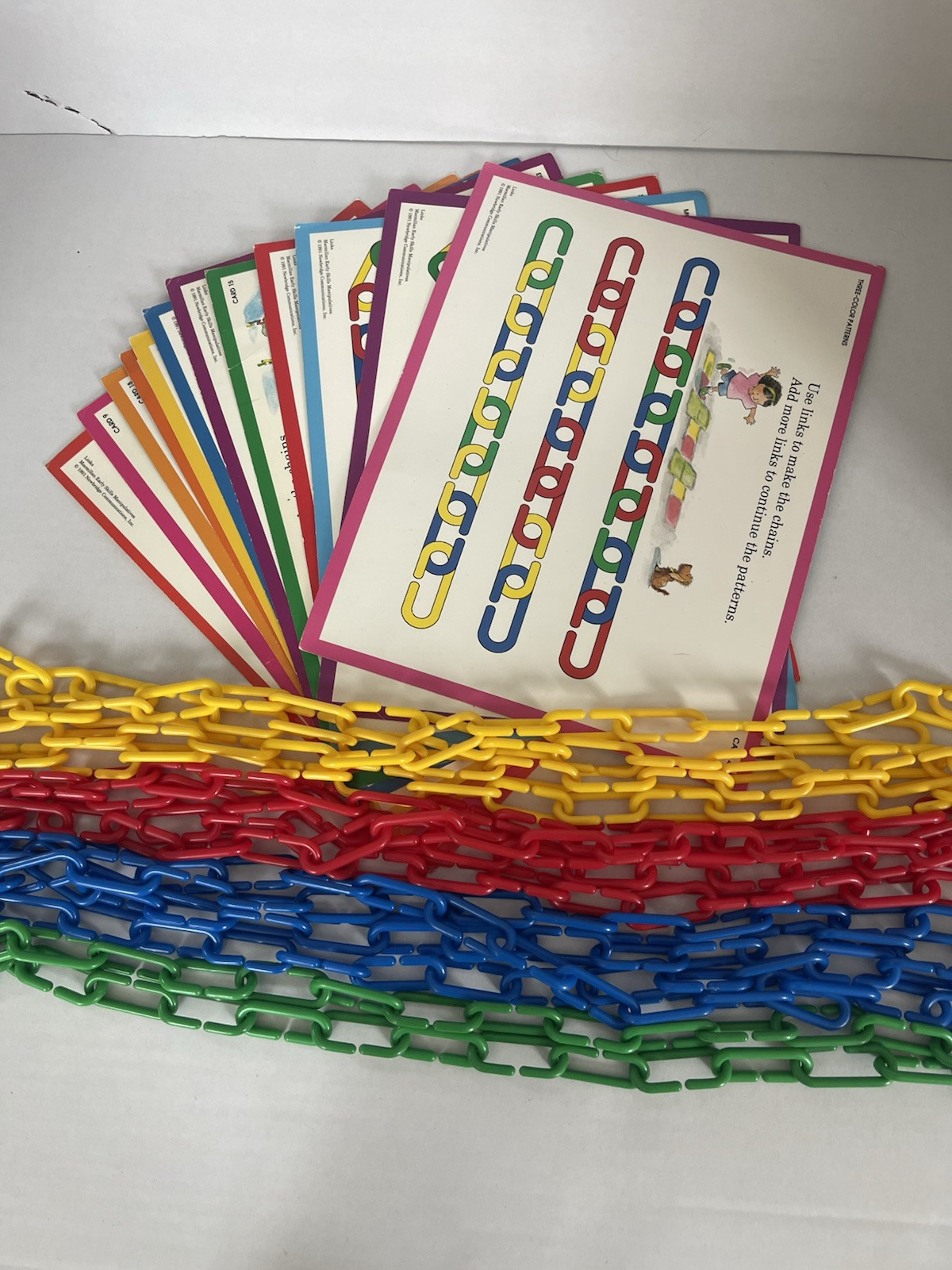 Vintage 1991 Macmillan Early Skills Manipulative Links Learning Resources