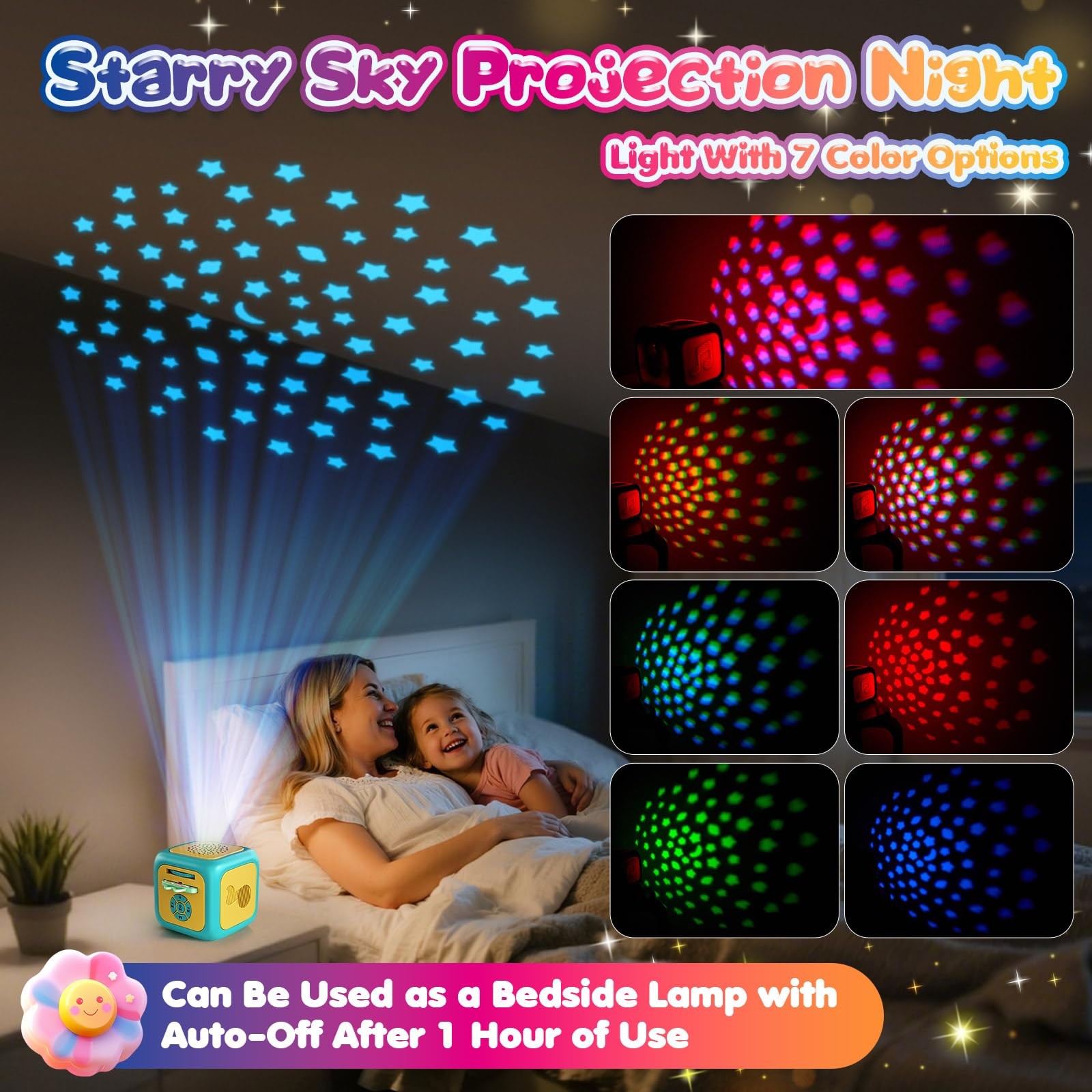 Vmiya Kids Story Projector for Toddlers, Dream Machine Small, Yellow