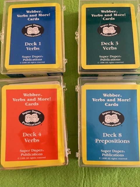 Webber Decks 1,3,4 Verbs Deck 8 Prepositions Super Duper Publications 1998