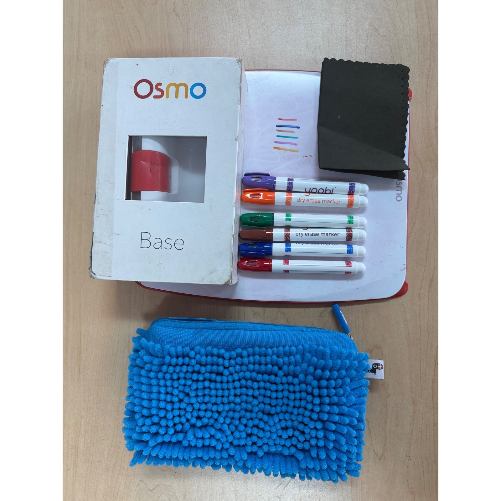 Osmo Base for iPad with Creative Board Yoobi Dry Erase Markers and Storage Pouch