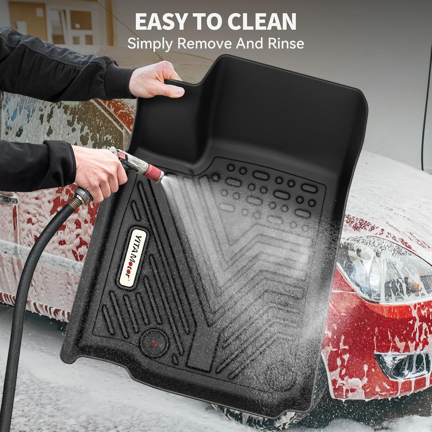 Floor Mats Fit for 2013-2018 Dodge Ram 1500/2500/3500 Crew Cab, 2019-2024 Ram
