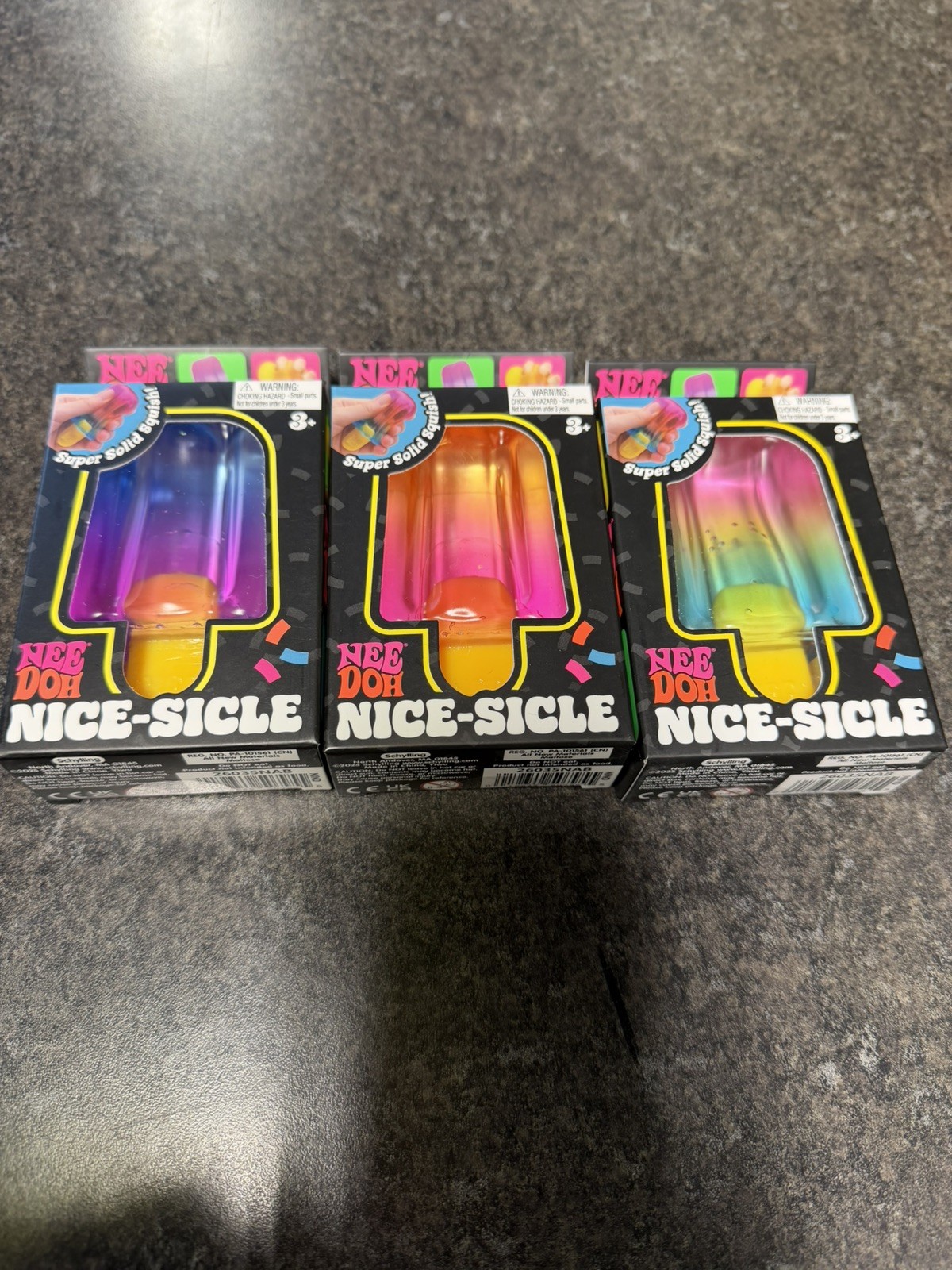 NeeDoh Nice-Sicle Ice Pop- Set of all 3 styles- RARE