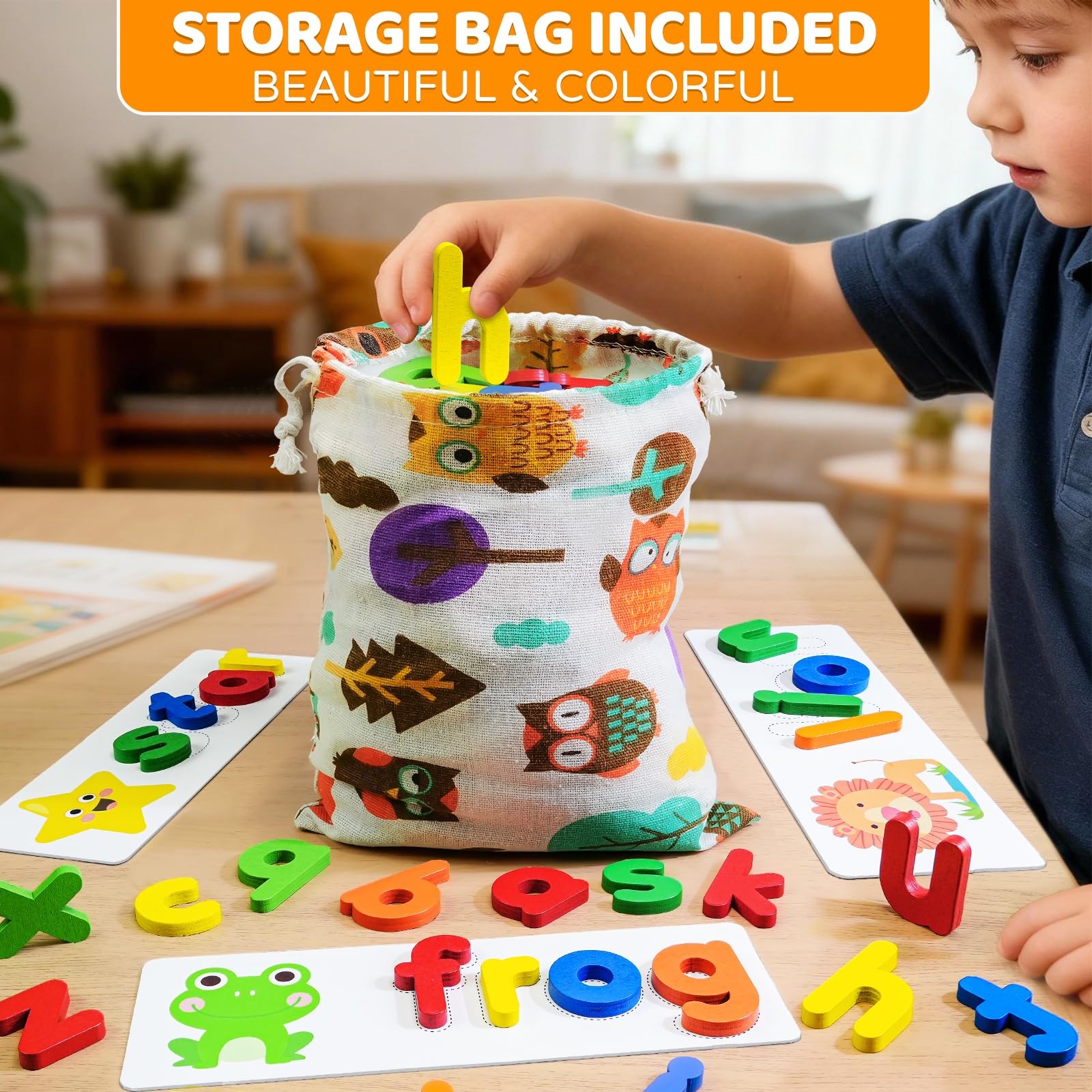 Alphabet ABC Learning Educational Toys for 3 4 5 Years Old Boys Girls, Wooden…