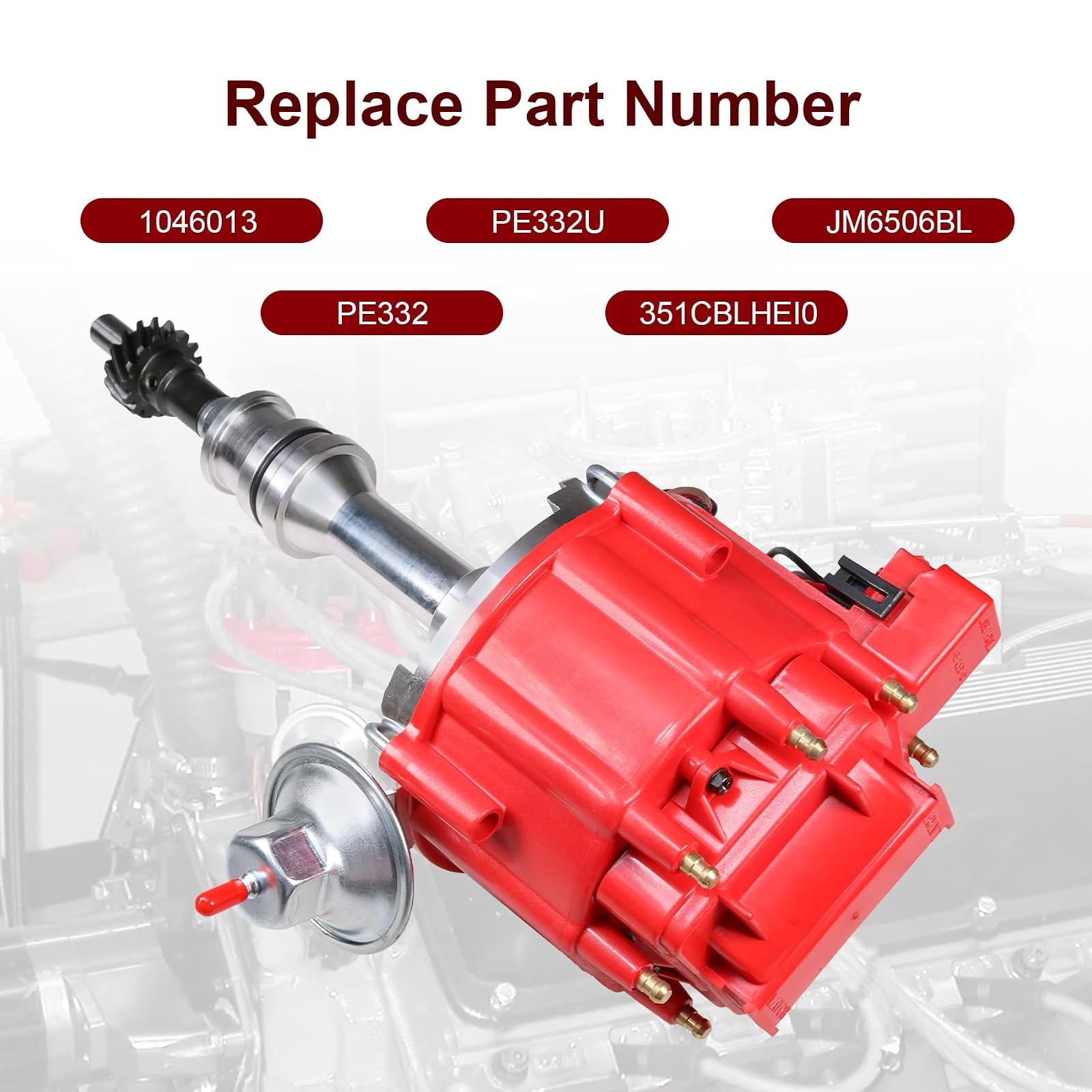 HEI Distributor Module For Ford 351M 400 429 460 Red