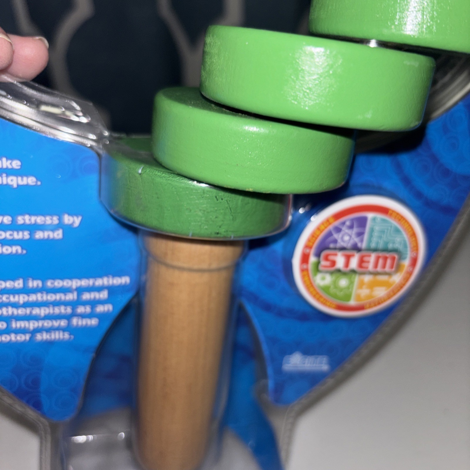 True Balance Coordination STEM Wooden Game Toy Green Fine Motor Skills By Excite