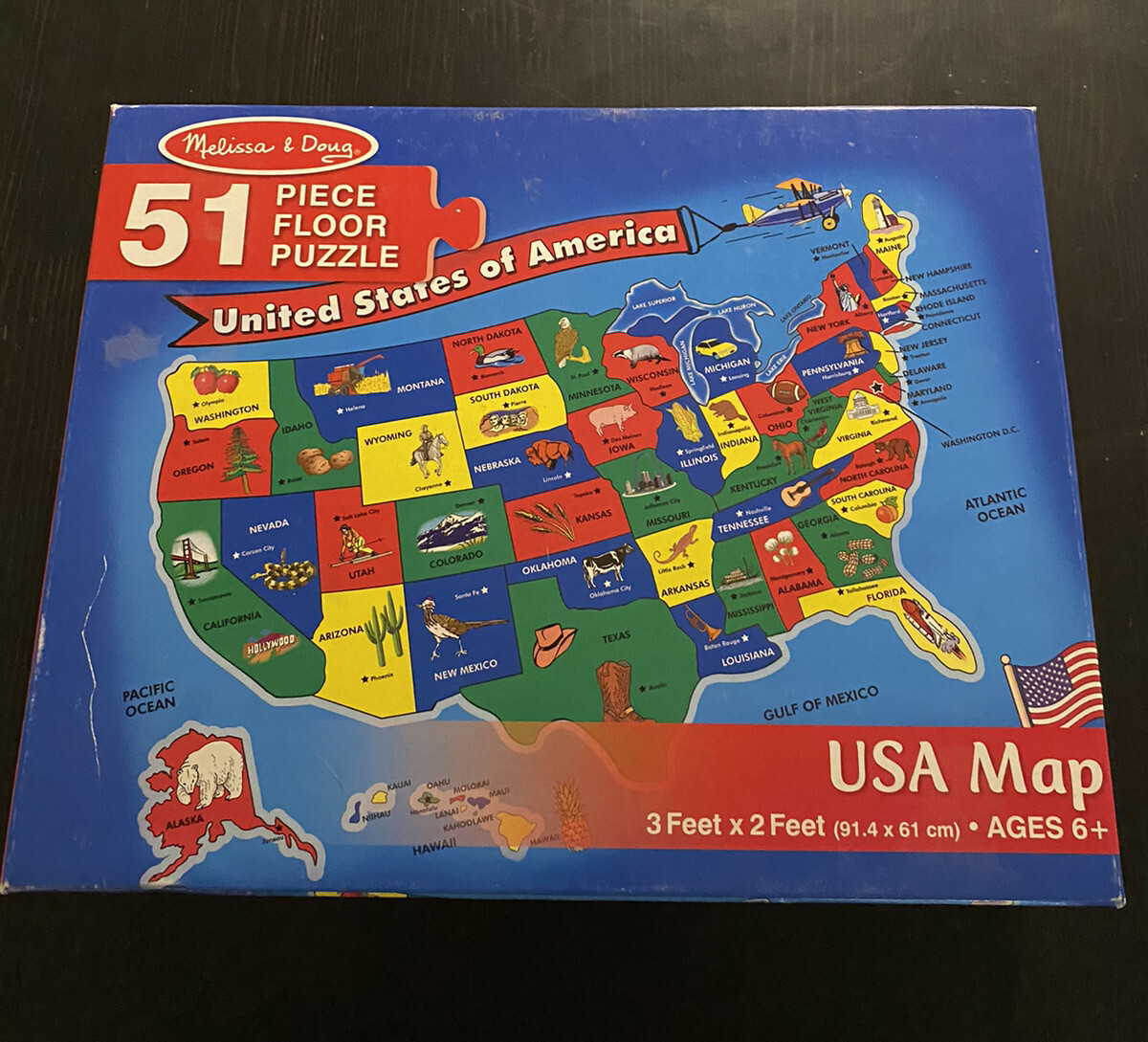 Melissa and Doug 51 Piece USA Floor Puzzle