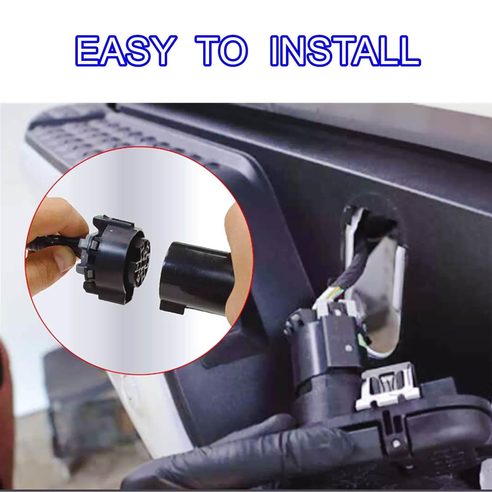 Trailer Brake Harness Towing FU5Z-14489-A，7-Pin Round / 4-Pin Flat Plug C