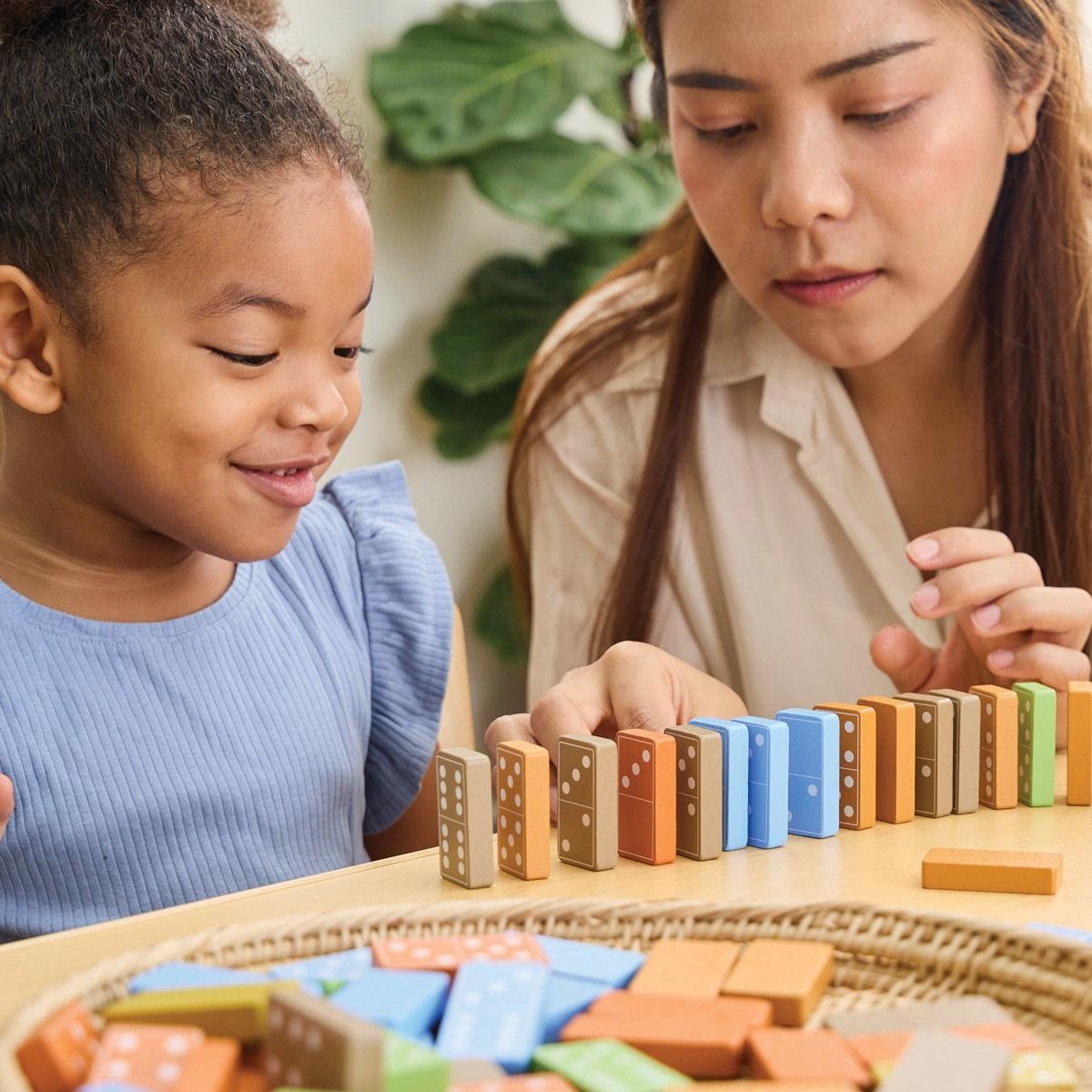 Kaplan Early Learning Wooden Dominoes – 168 Pieces