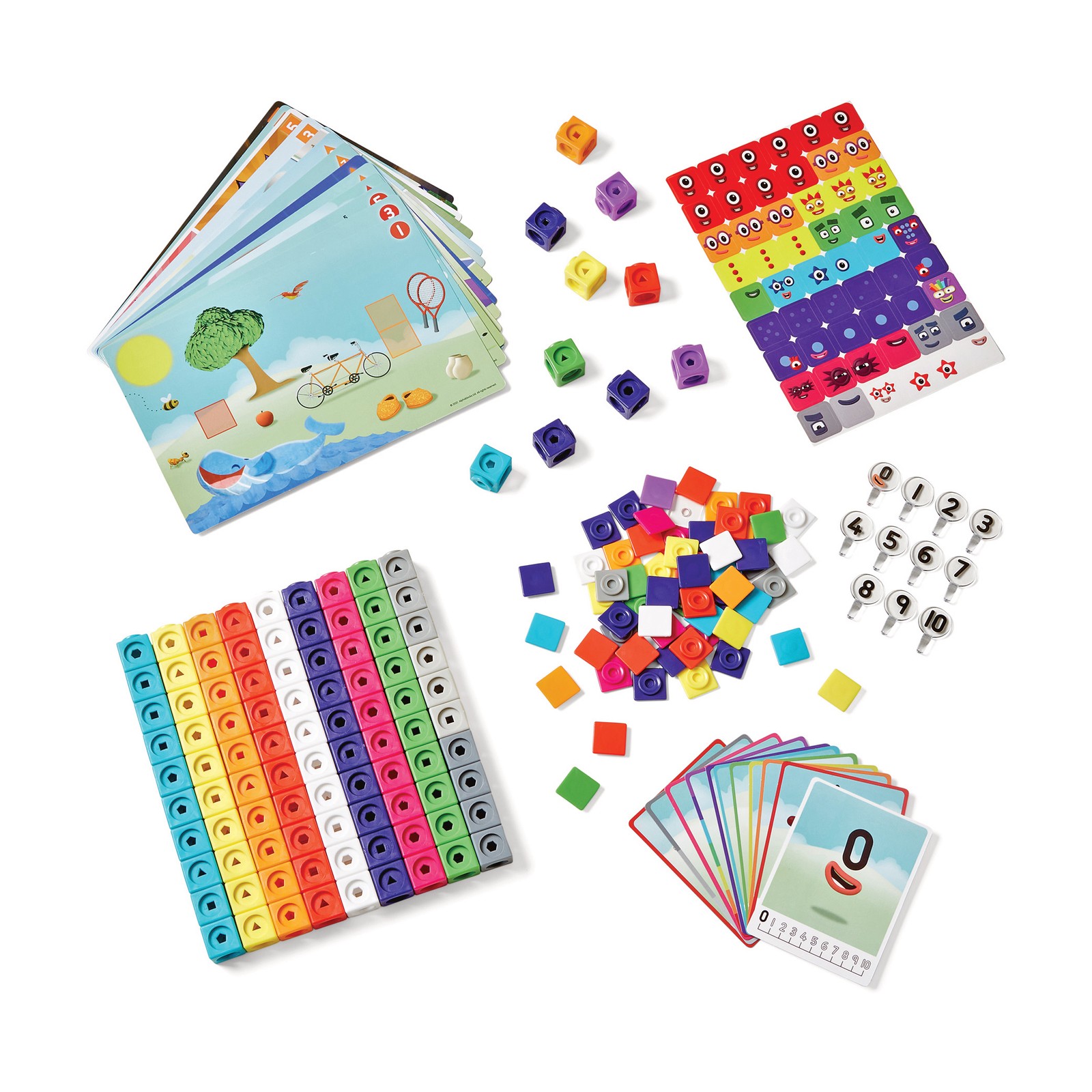 New – hand2mind MathLink Cubes Numberblocks 1-10 Activity Set – Ages 3+