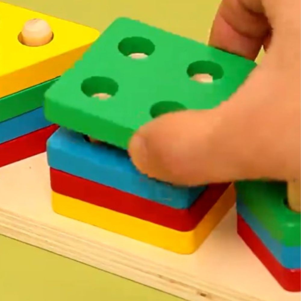 Gift Montessori Wooden Sensory Toys for Toddlers Age 1-3 Educational Puzzle