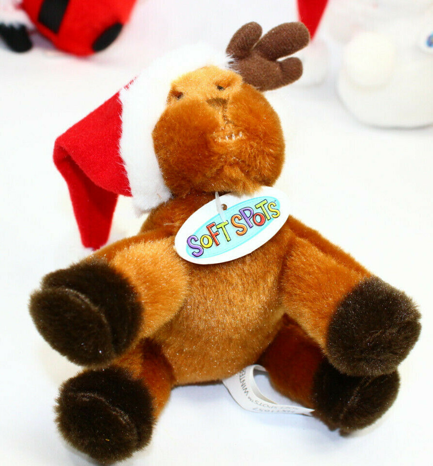 Ganz Christmas Softspots (3) Santa Reindeer Snowman Plush Toy