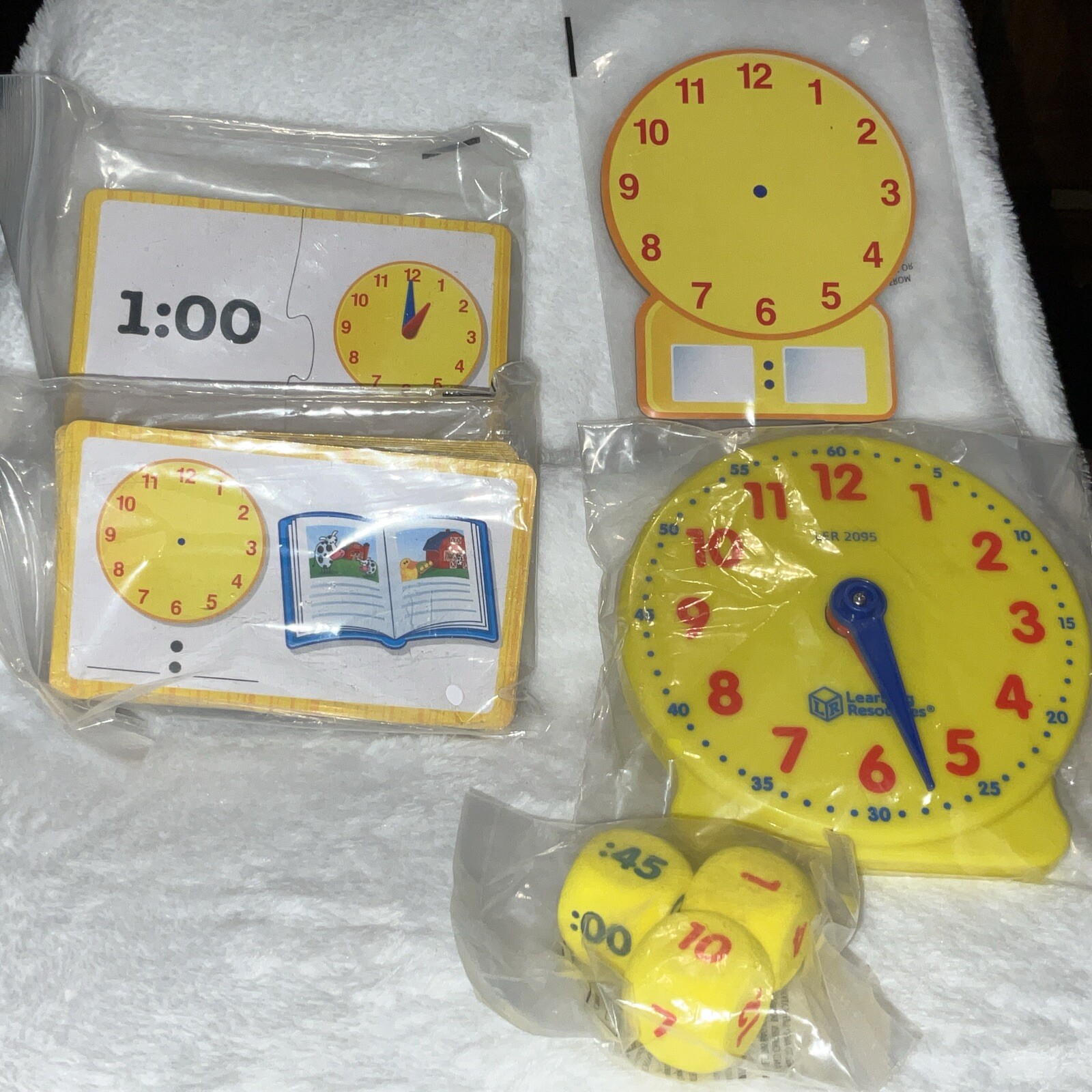 Learning Resources Time Activity Set 41 PCS, Ages 5+ Multi-Color Game NOBOX NEW