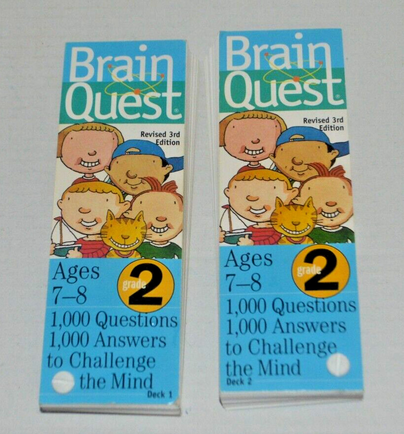 Brain Quest Grade 2 Ages 7-8 Two decks with 1000 Questions and Answers