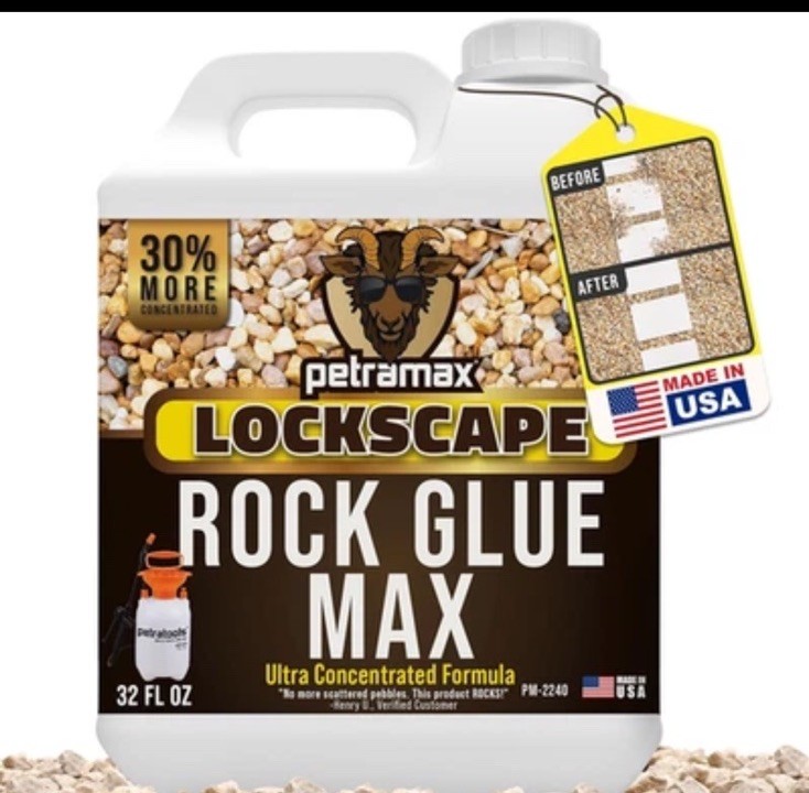 Max Rock Glue for Landscaping, 32 Ounce – Ground Coverage & Pet Safe Mulch Glue