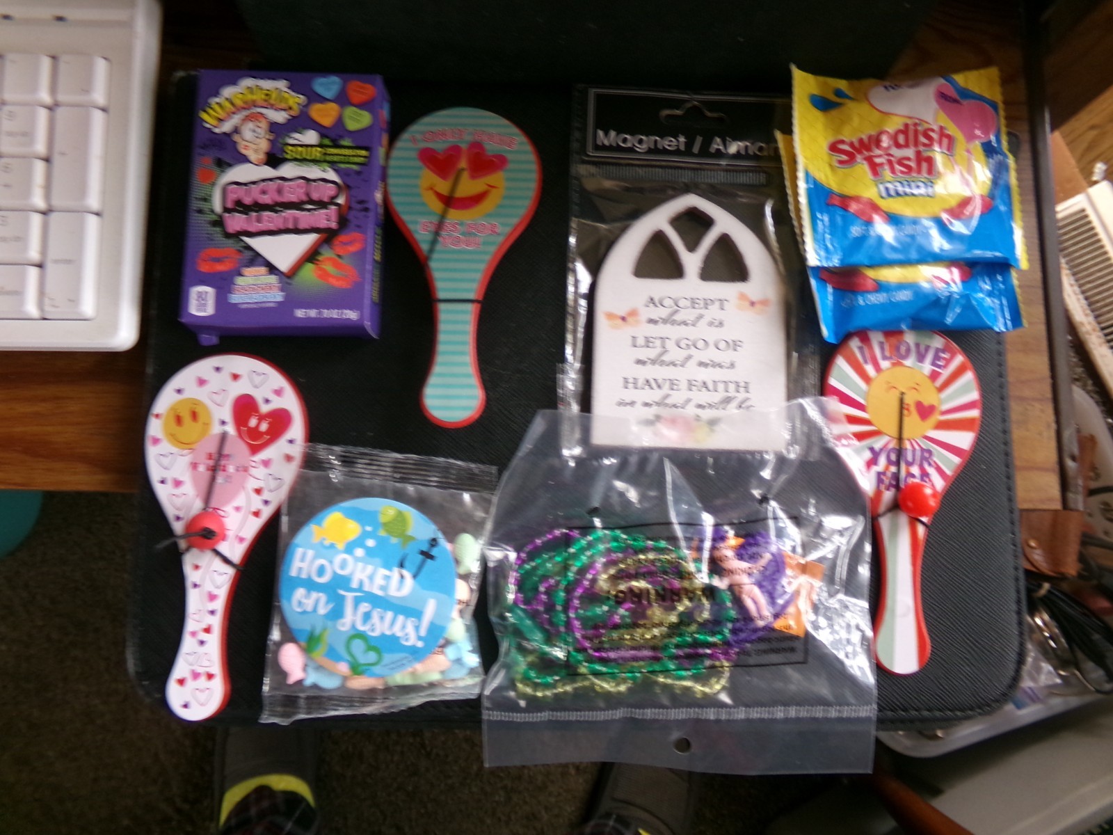 Valentine Lot For Pre K-4th. Grade In cellophanes 10 Items w/Spiritual Messaging
