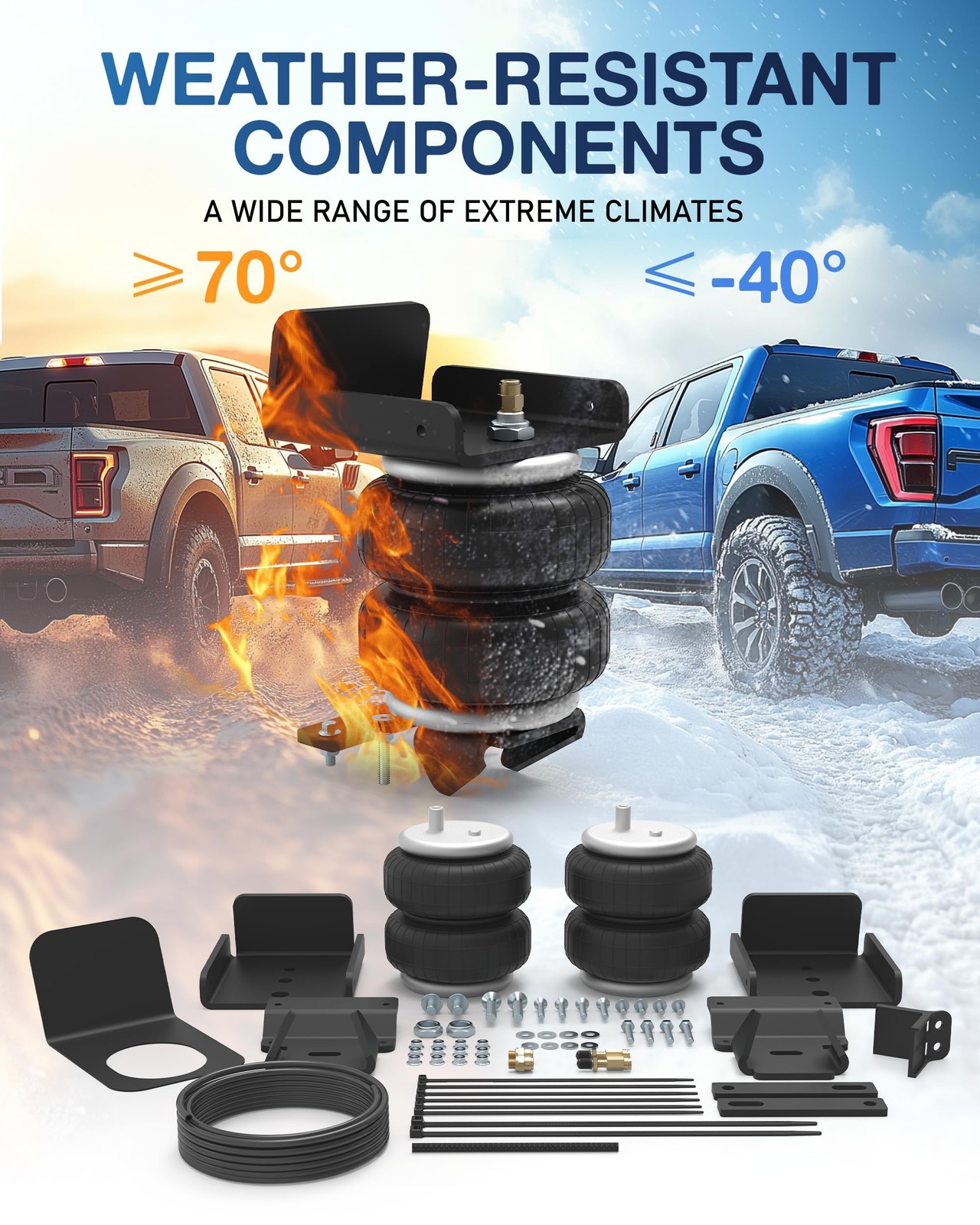 TOPICK Rear Air Bags Suspension Kit for 2019-2026 Chevrolet Chevy Silverado G…