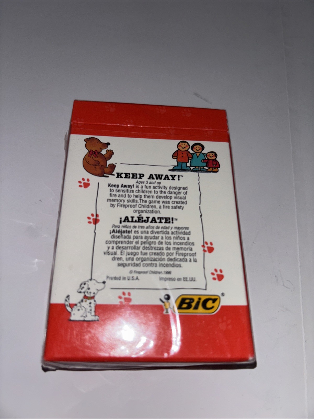 Play It Safe Bic Vintage Children’s Fire Safety Education Keep Away Card Game
