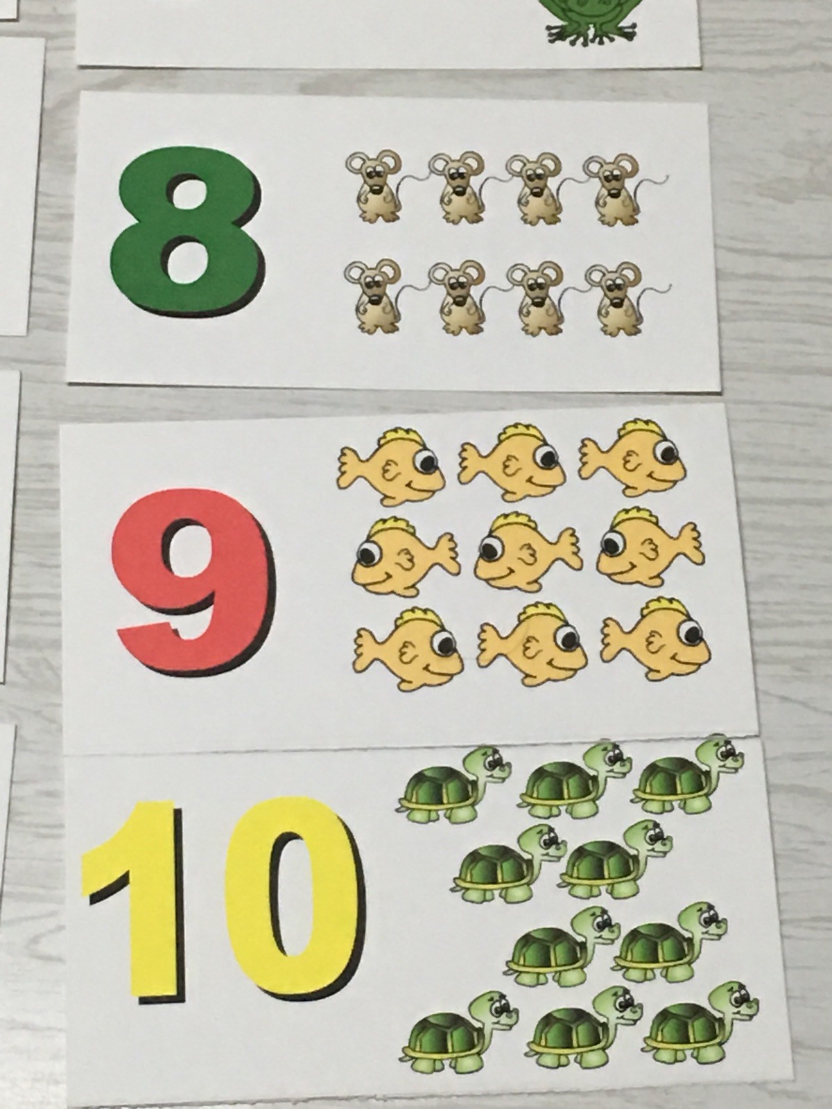 Number Counting Matching Cards 1-10 Preschool Educational supplies