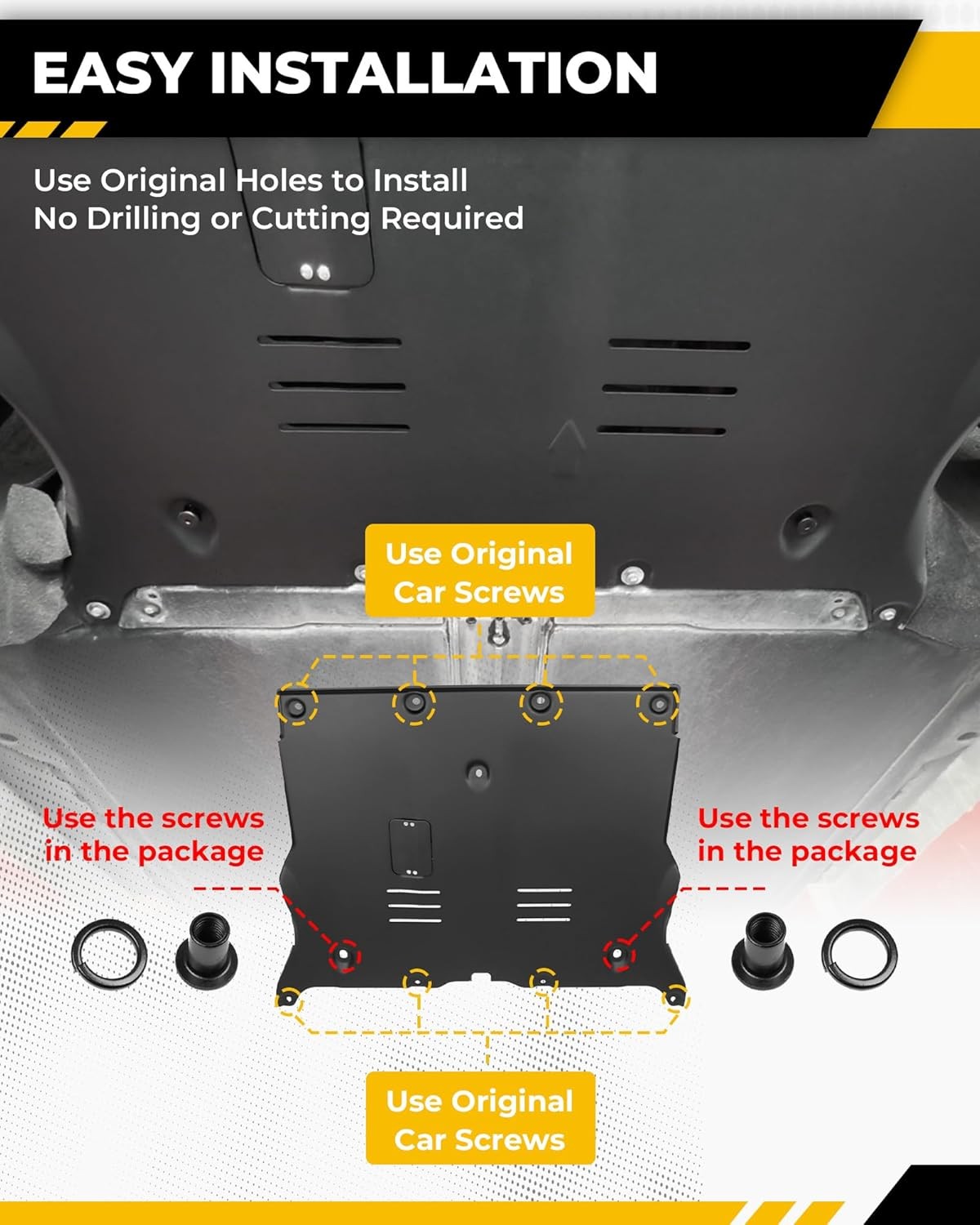Aluminum Front Skid Plate Fits for Tesla Model 3 2017-2026 & Tesla Model Y 20…