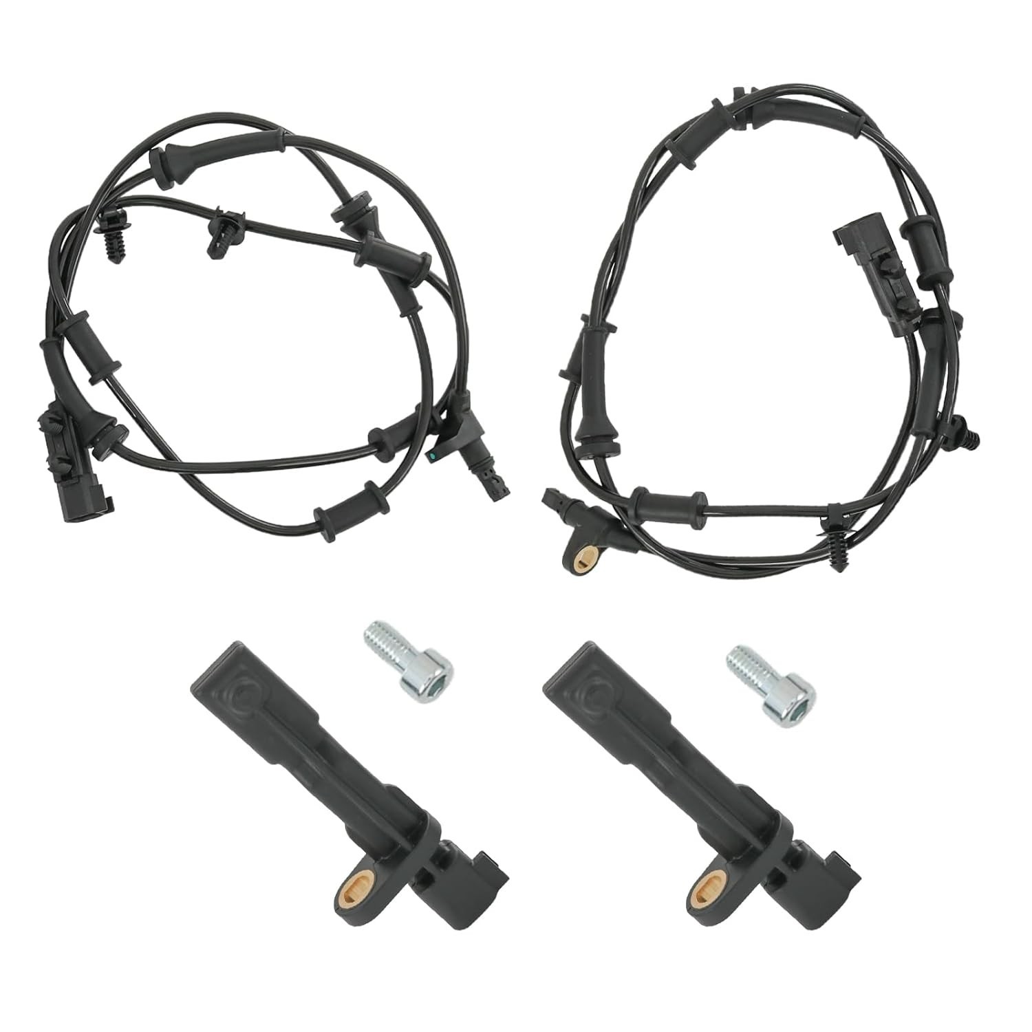 ABS Wheel Speed Sensor Front and Rear 4PCS Replacement for Jeep Wrangler 3.6L 3.
