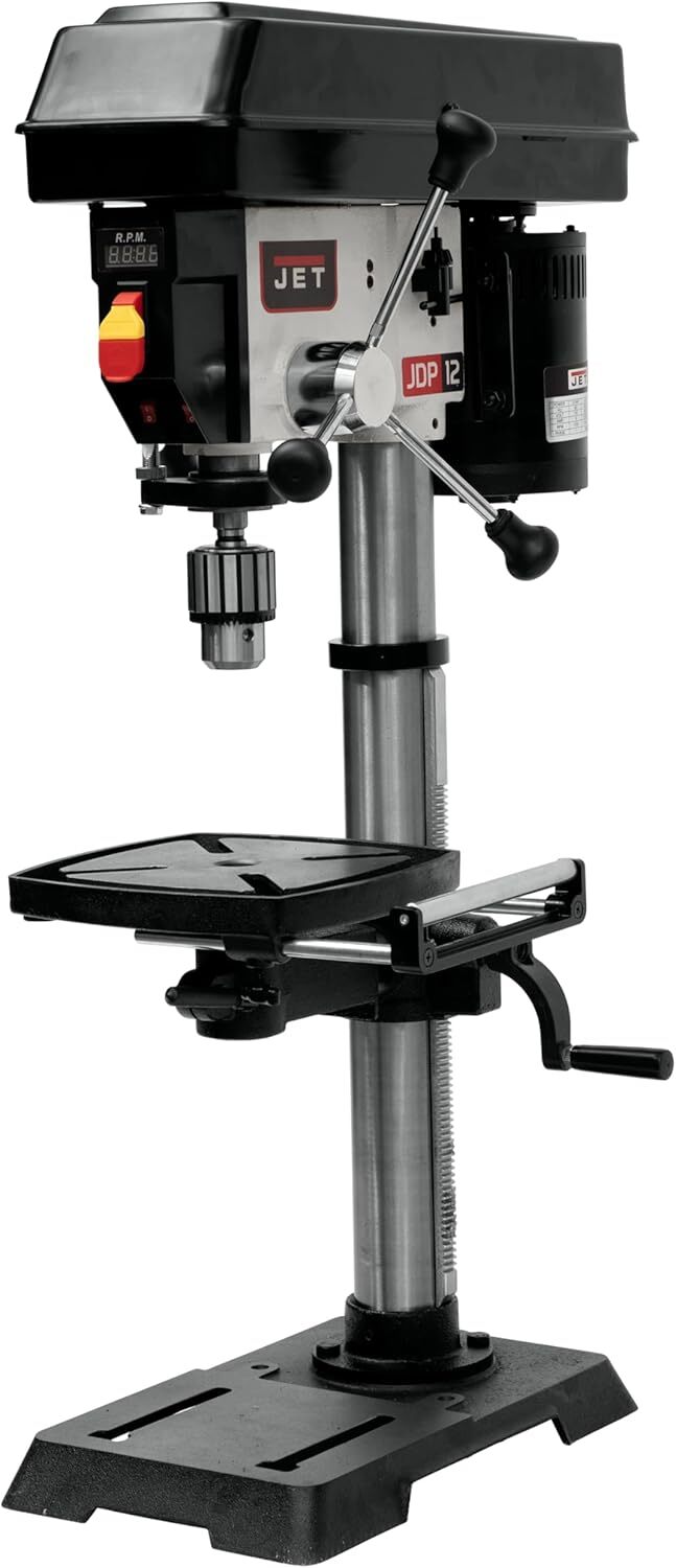 JET 12-Inch Benchtop Drill Press, Variable Speed, 1/2 HP, 115V 1Ph (Model
