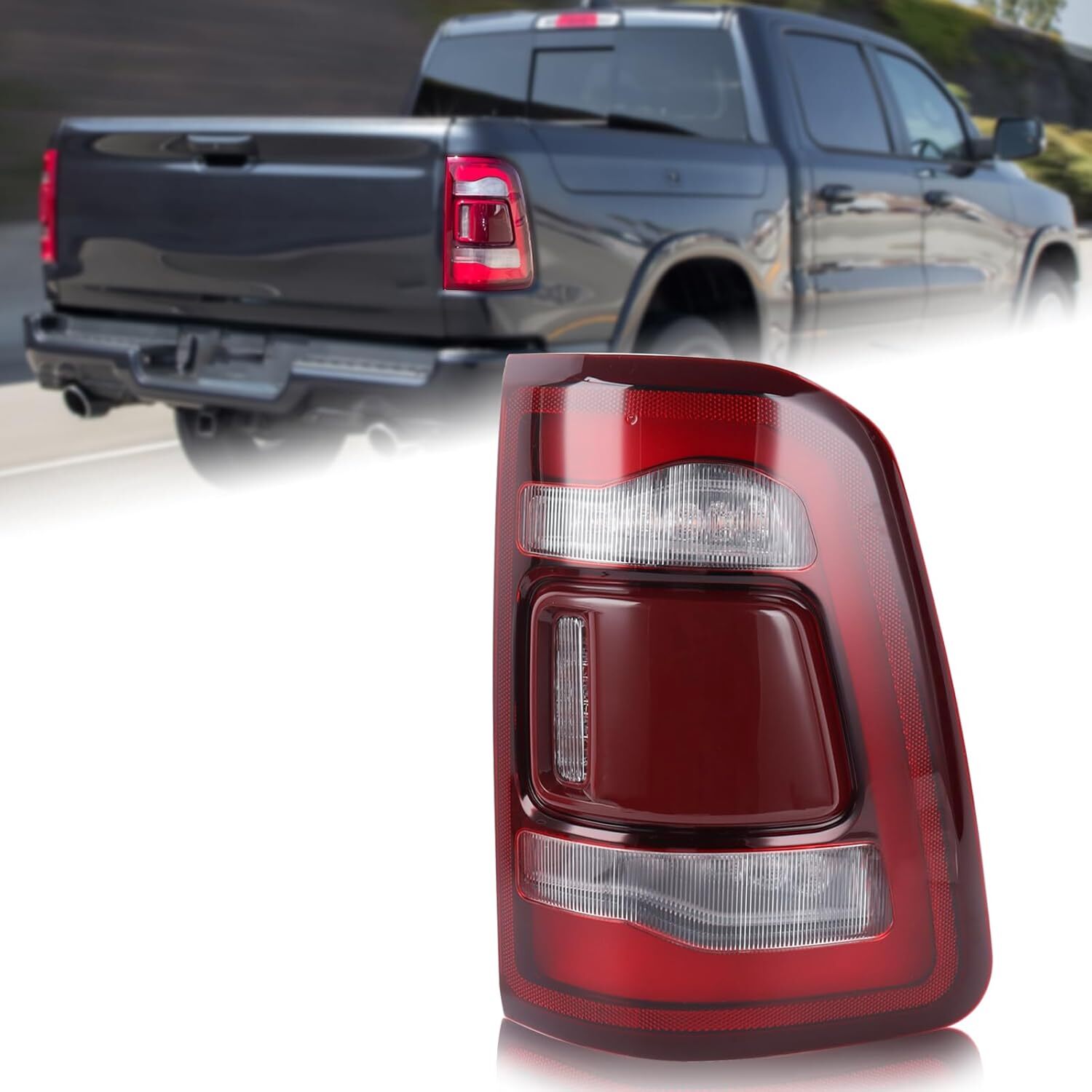 19-23 Dodge Ram 1500 LED Tail Light Blindspot Ready Right Passenger Side