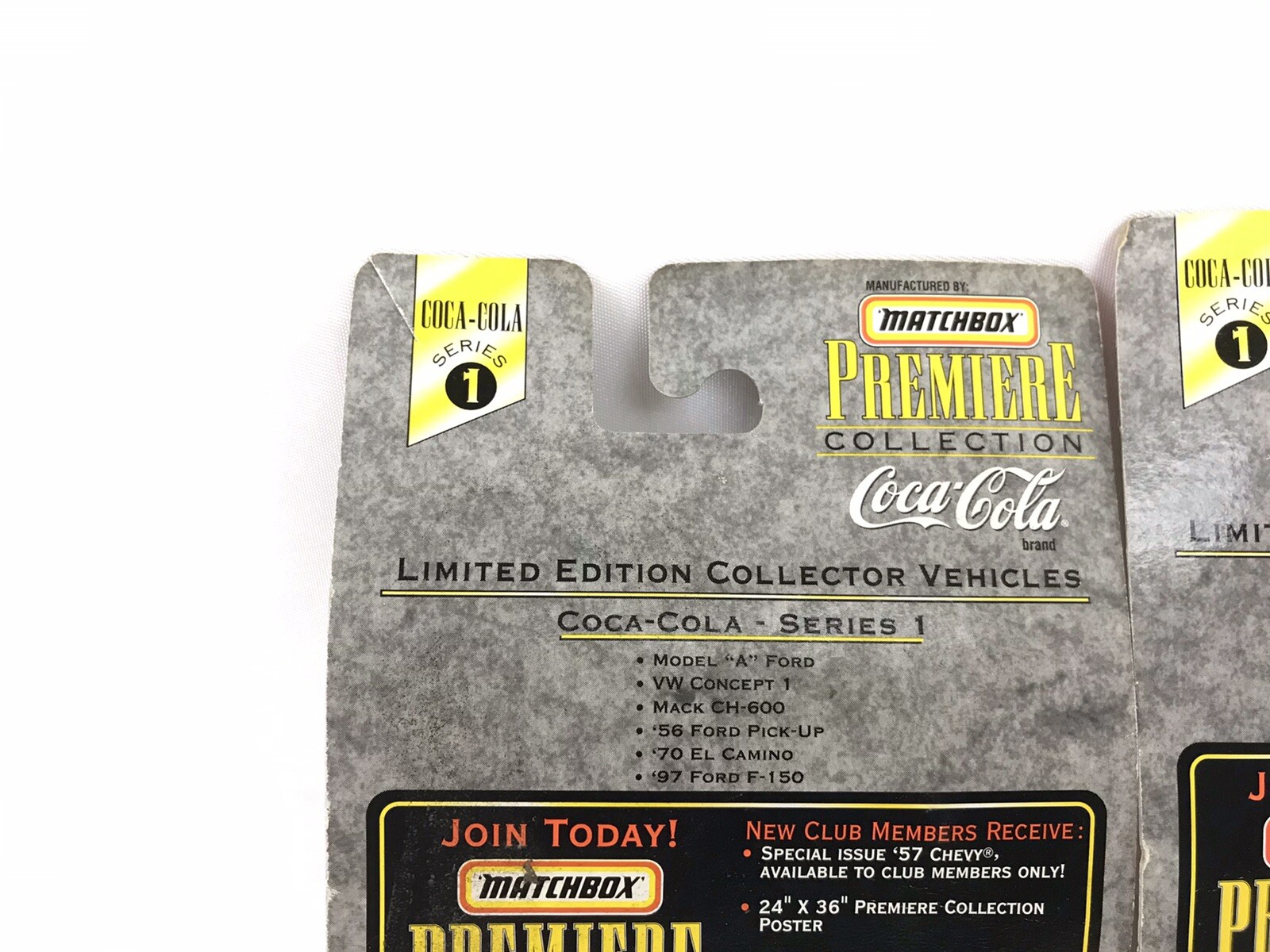 Matchbox Premiere Coca-Cola Collection Die-Cast Cars Mack CH-600, Ford Lot 3 New