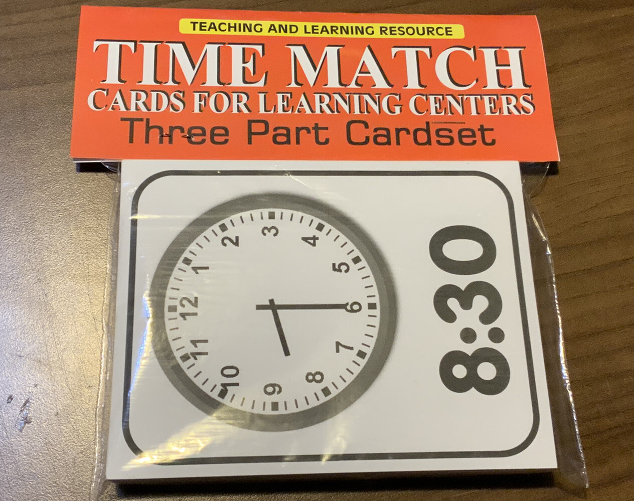 Time Match – Cards for Learning Center – Three Part Cards – Montessori