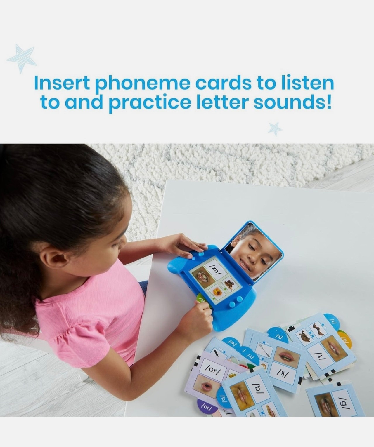 hand2mind Talking Mirror My Sounds Phonemic Awareness & Speech Therapy Game Set